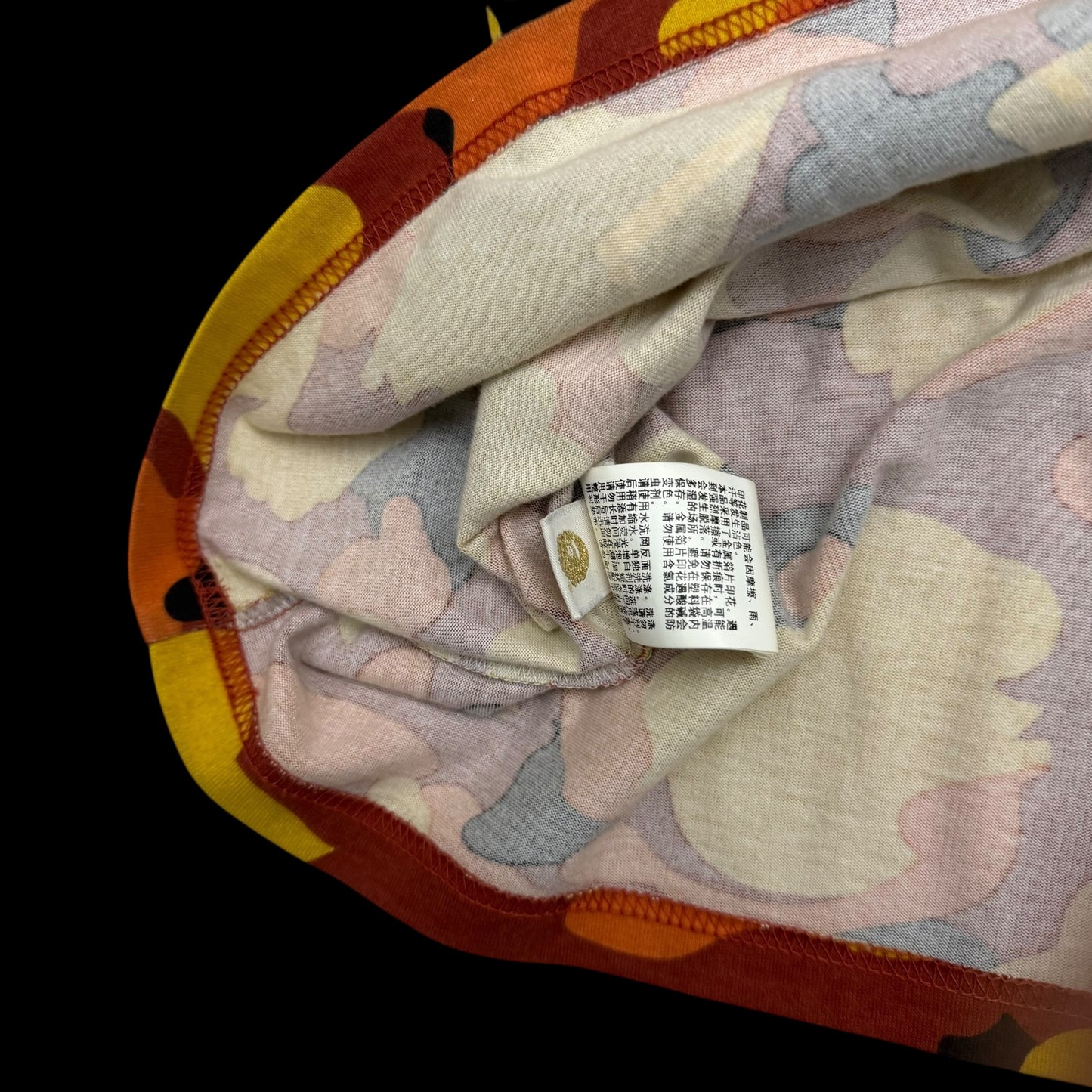 BAPE (A Bathing Ape) 1st Camo Shark T-shirt Orange (Fits M-L)