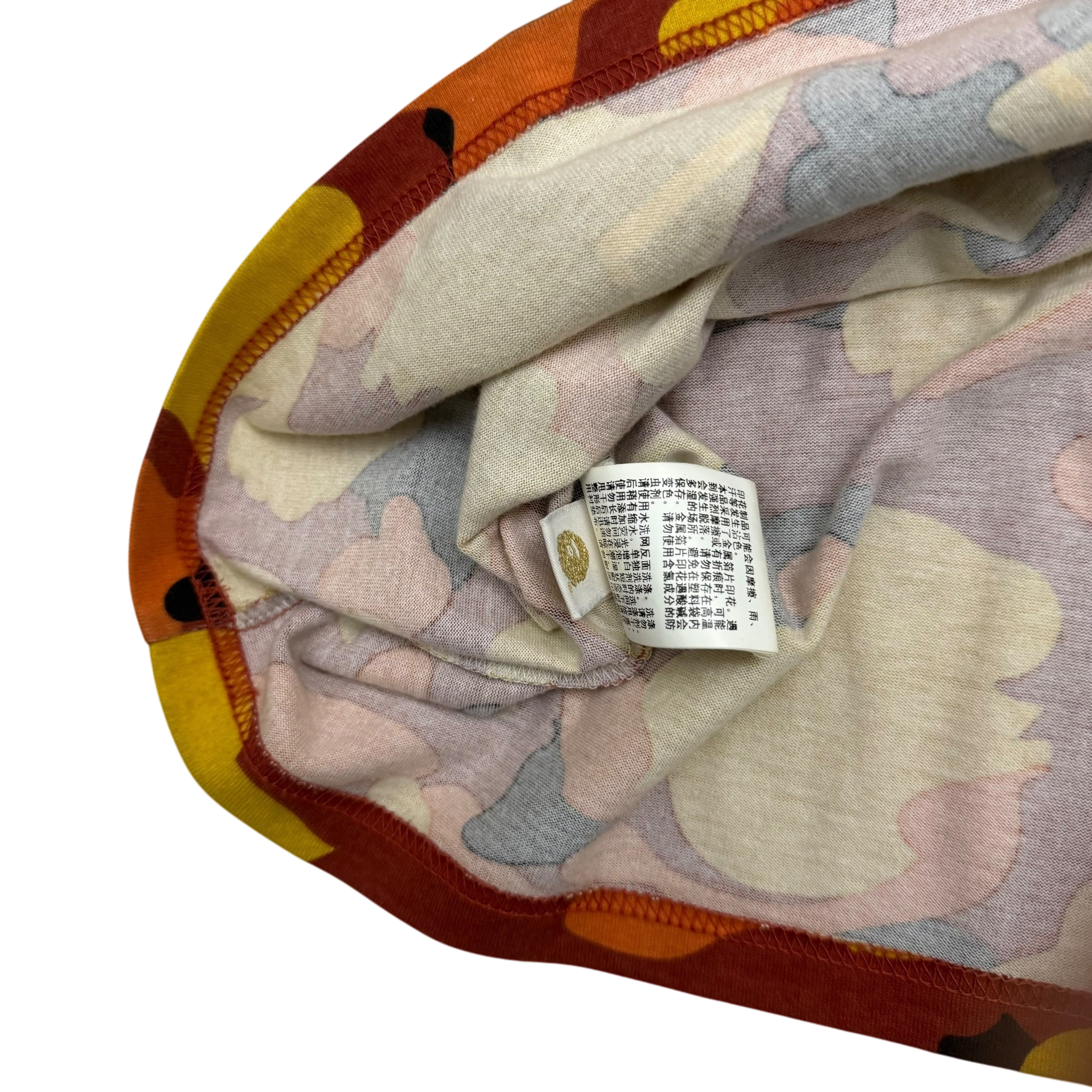 BAPE (A Bathing Ape) 1st Camo Shark T-shirt Orange (Fits M-L)