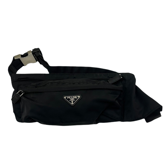 Vintage Prada Nylon Belt Bag Black