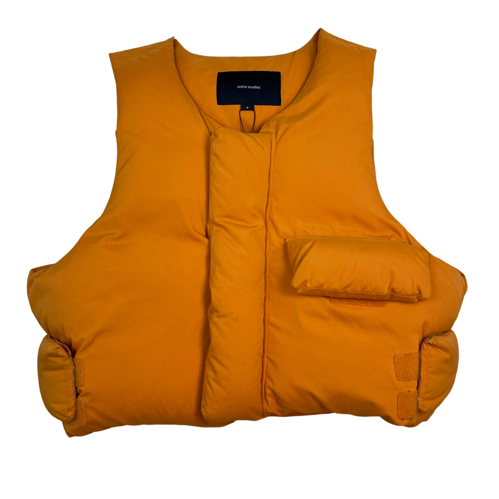 Entire Studios Down Pillow Vest Orange (Size M)