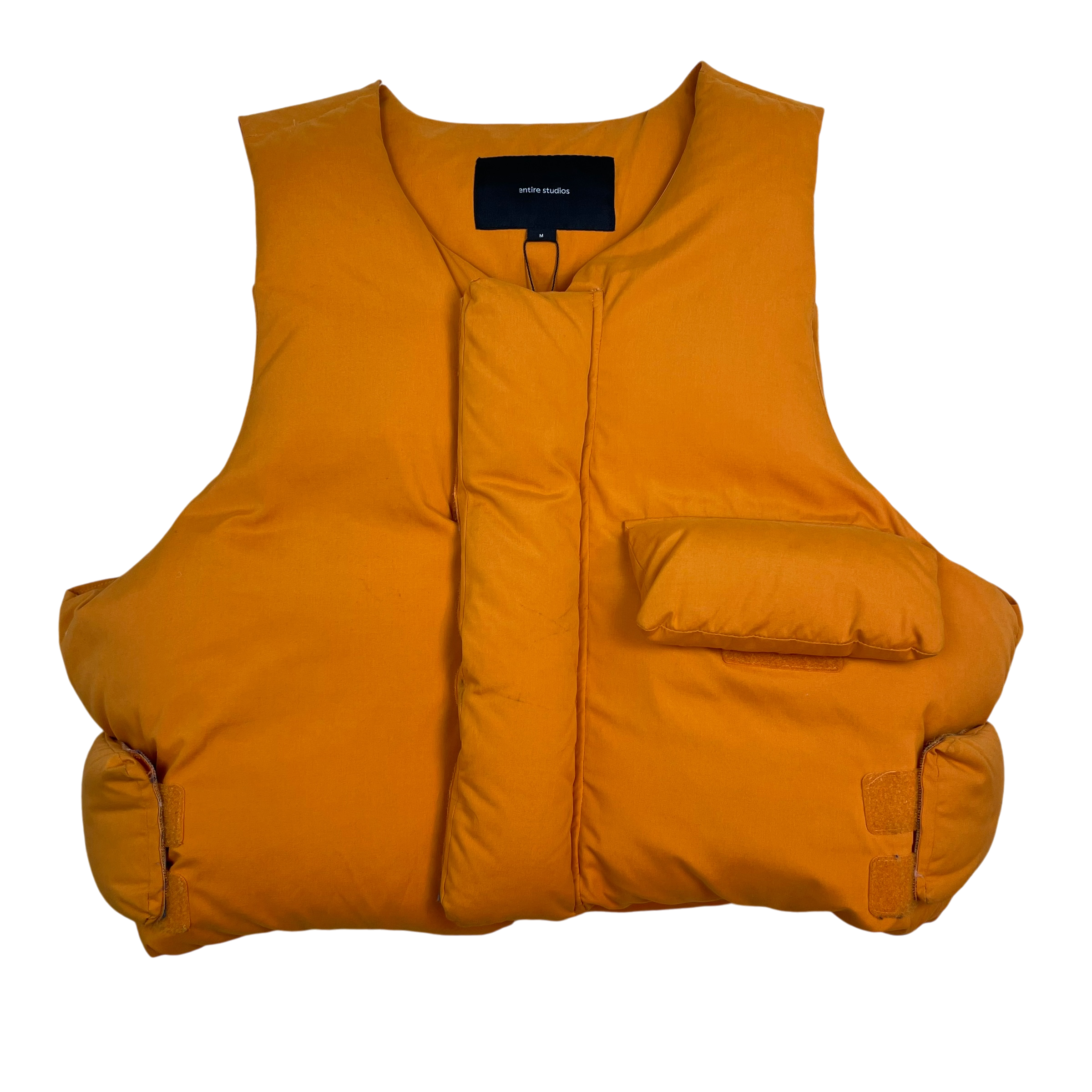 Entire Studios Down Pillow Vest Orange (Size M)