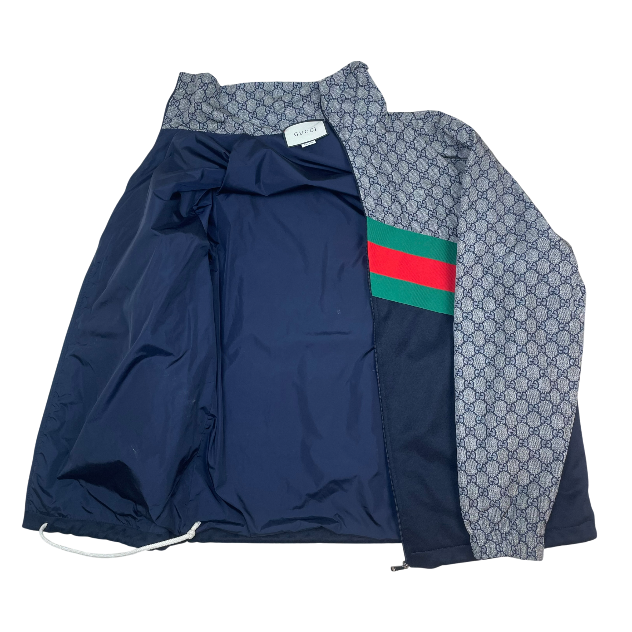 Gucci GG Monogram Nylon Wind Breaker Beige/Black (Size M)