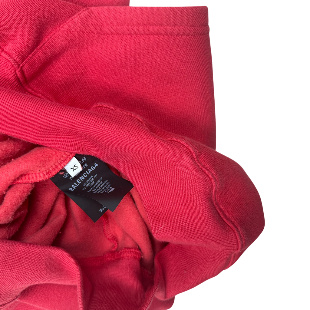 Balenciaga ‘SINNERS’ Embossed Logo Oversized Hoodie Red (Fits XS-XL)