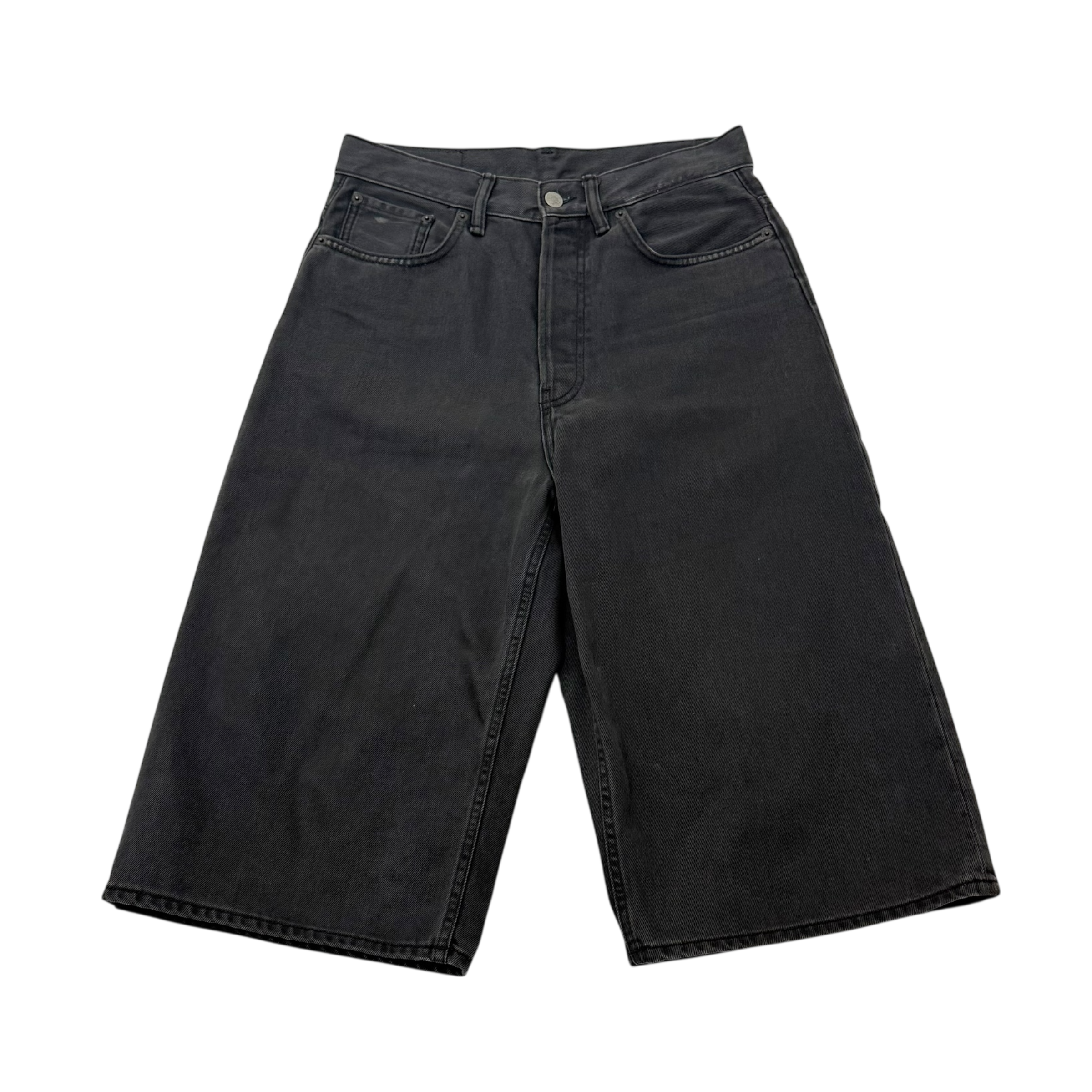 Acne Studios Loose Fit Denim Shorts Washed Grey (Fits 30”)