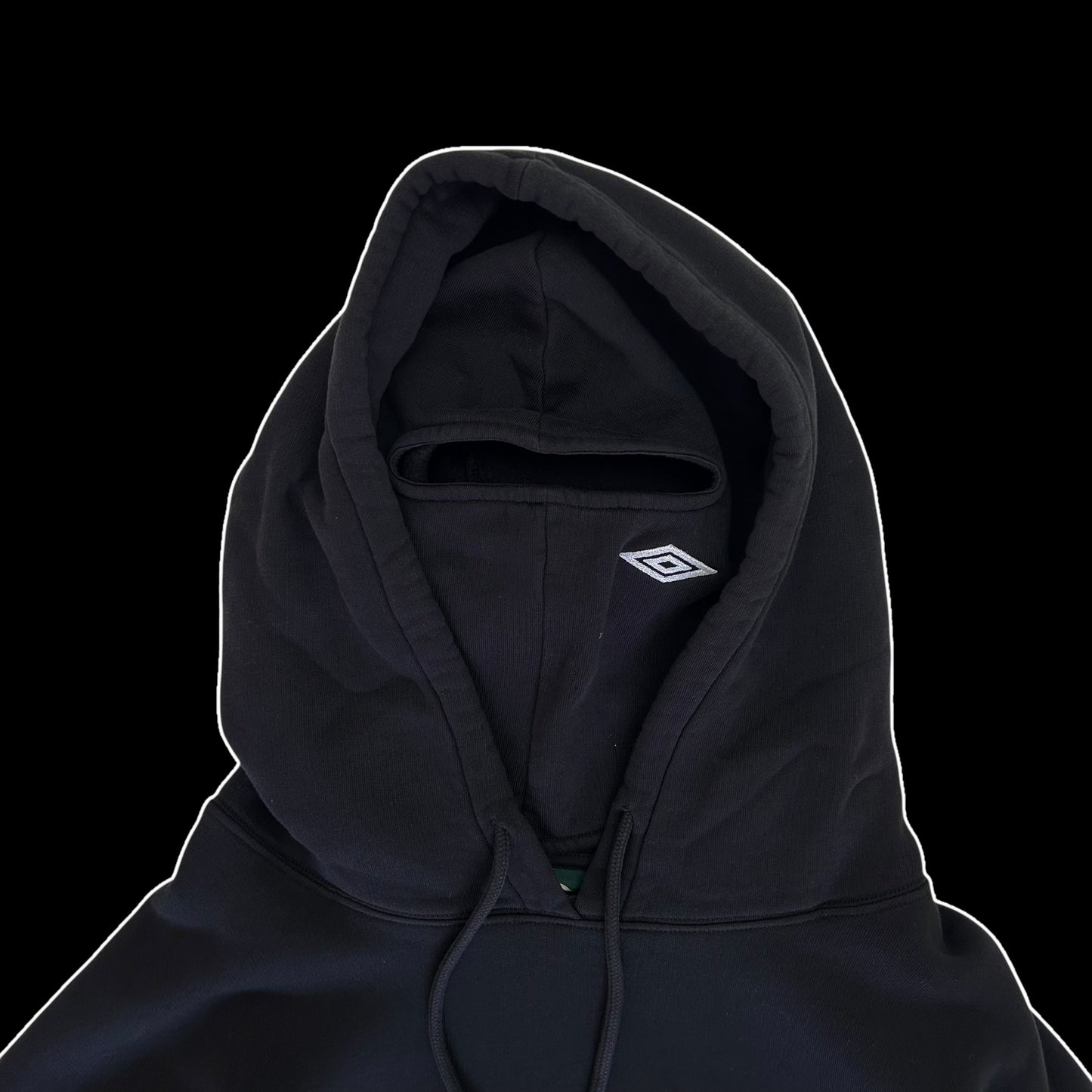 Umbro Slam Jam Classic Logo Masked Hoodie Black (Fits L-XL)