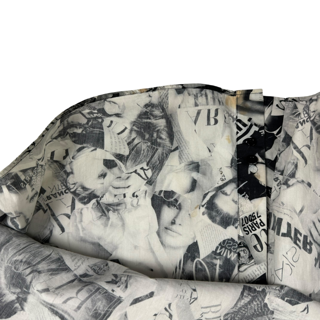 Balenciaga Magazine Print LS Shirt Black/White (fits L-XL)