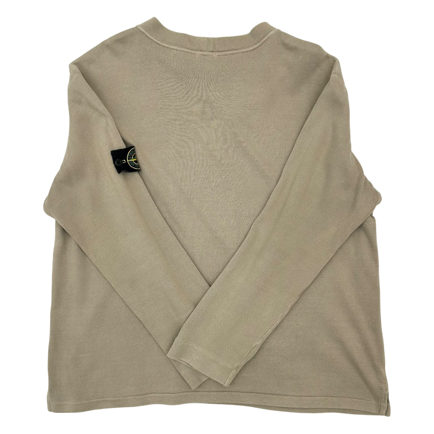 SS 2000 Vintage Stone Island Crewneck Knitted Sweater Beige (Size L)