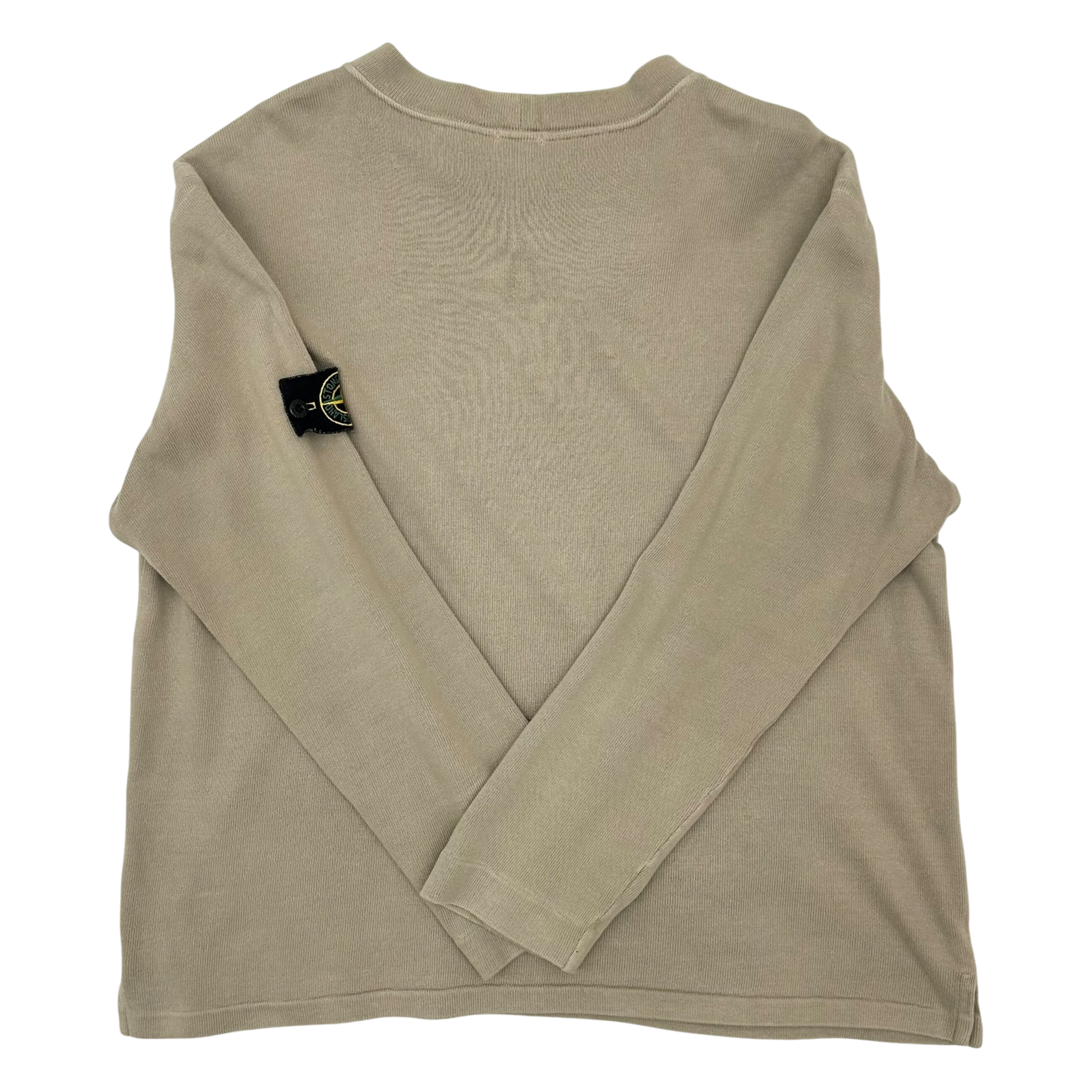 SS 2000 Vintage Stone Island Crewneck Knitted Sweater Beige (Size L)