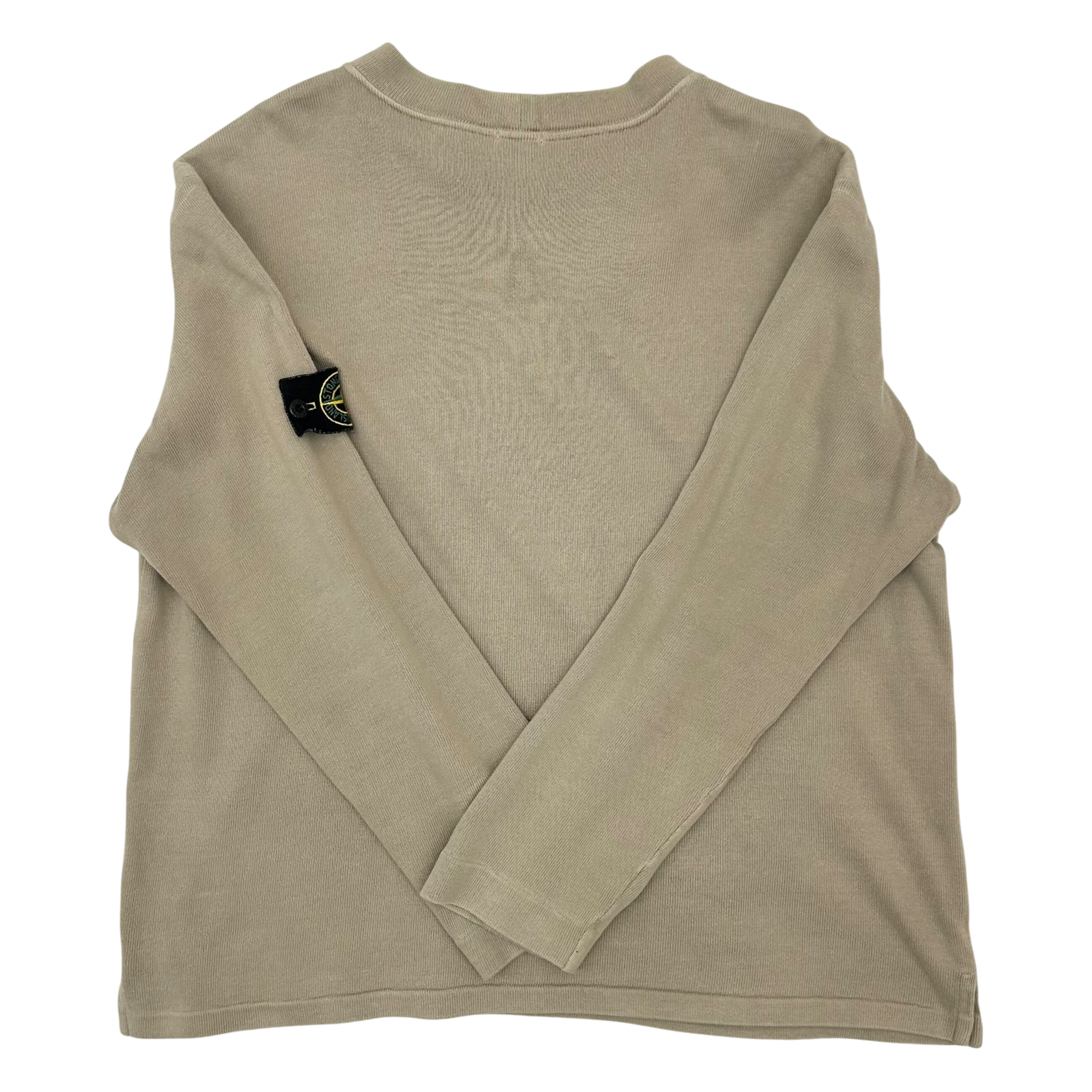 SS 2000 Vintage Stone Island Crewneck Knitted Sweater Beige (Size L)