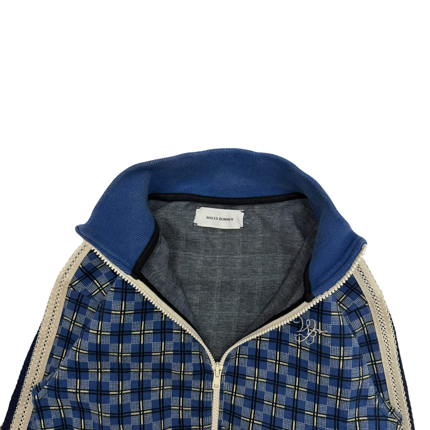 Wales Bonner London Checked Track Jacket Blue (Fits S-M womens)