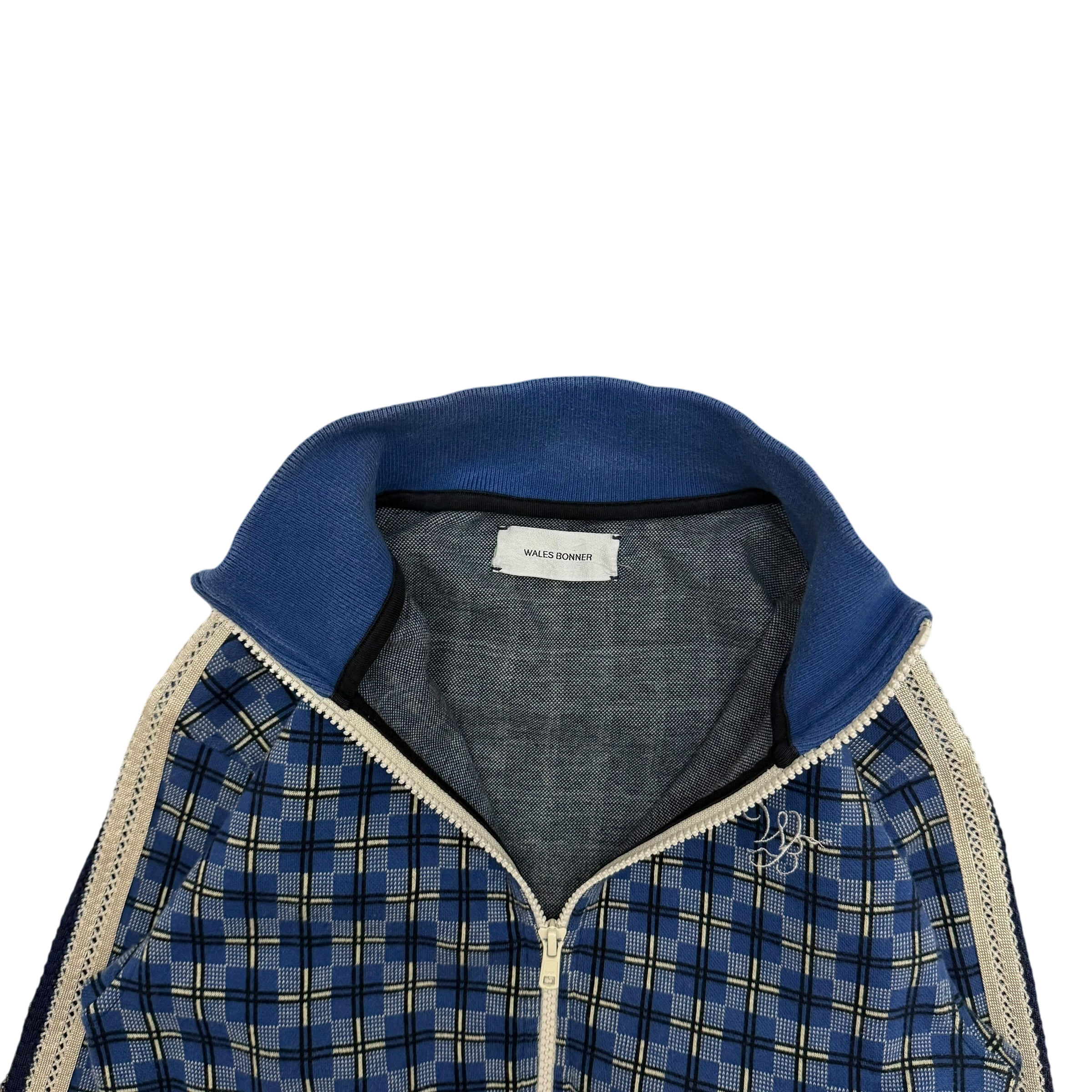 Wales Bonner London Checked Track Jacket Blue (Fits S-M womens)
