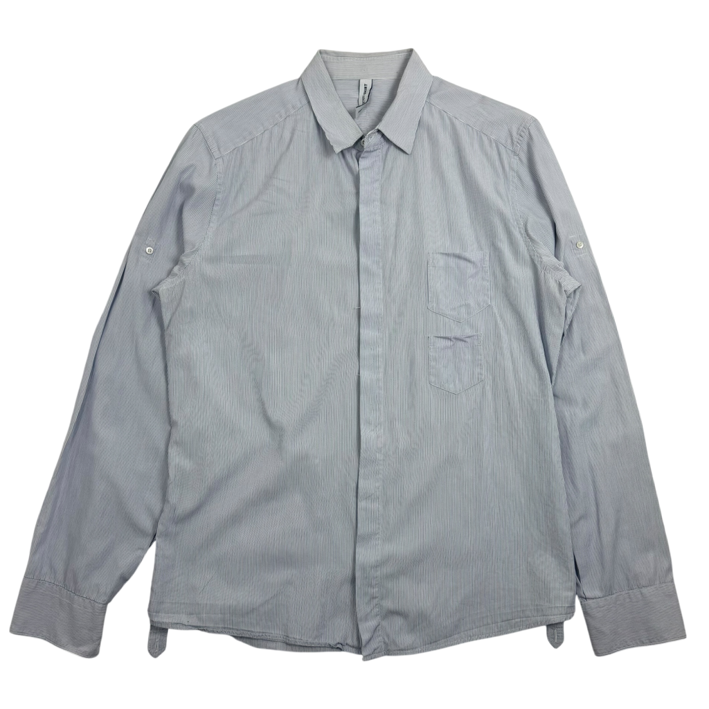 Neil Barret Double Pocket Pinstripe Shirt Blue/White (Fits S-M)