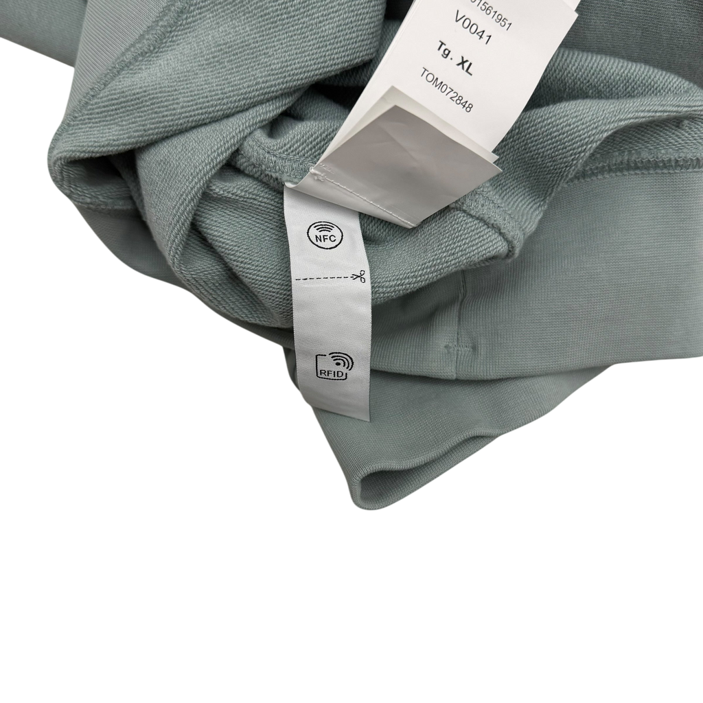 Stone Island Garment-Dyed Quarter-Zip Sweatshirt Light Blue (Fits L-XL)