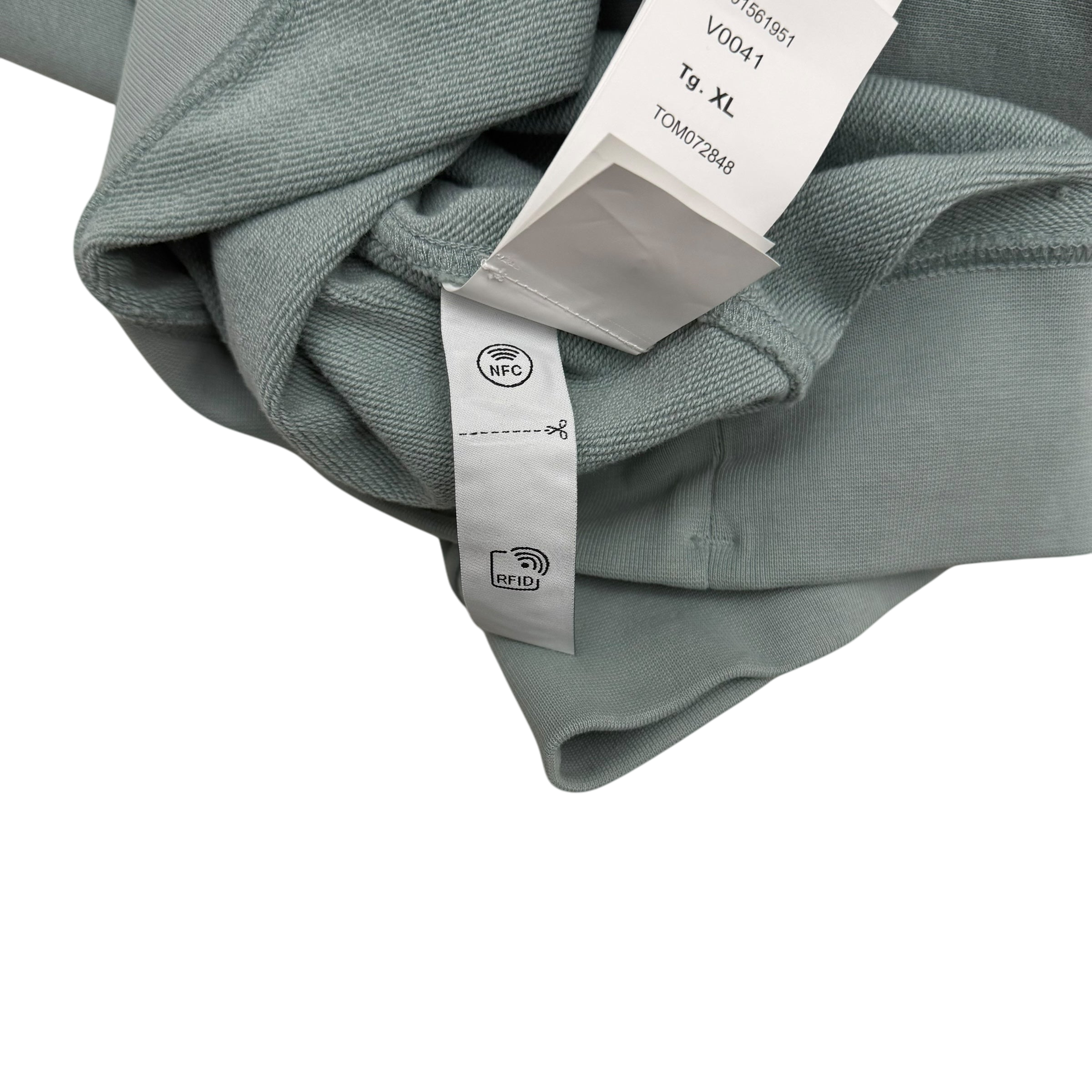 Stone Island Garment-Dyed Quarter-Zip Sweatshirt Light Blue (Fits L-XL)