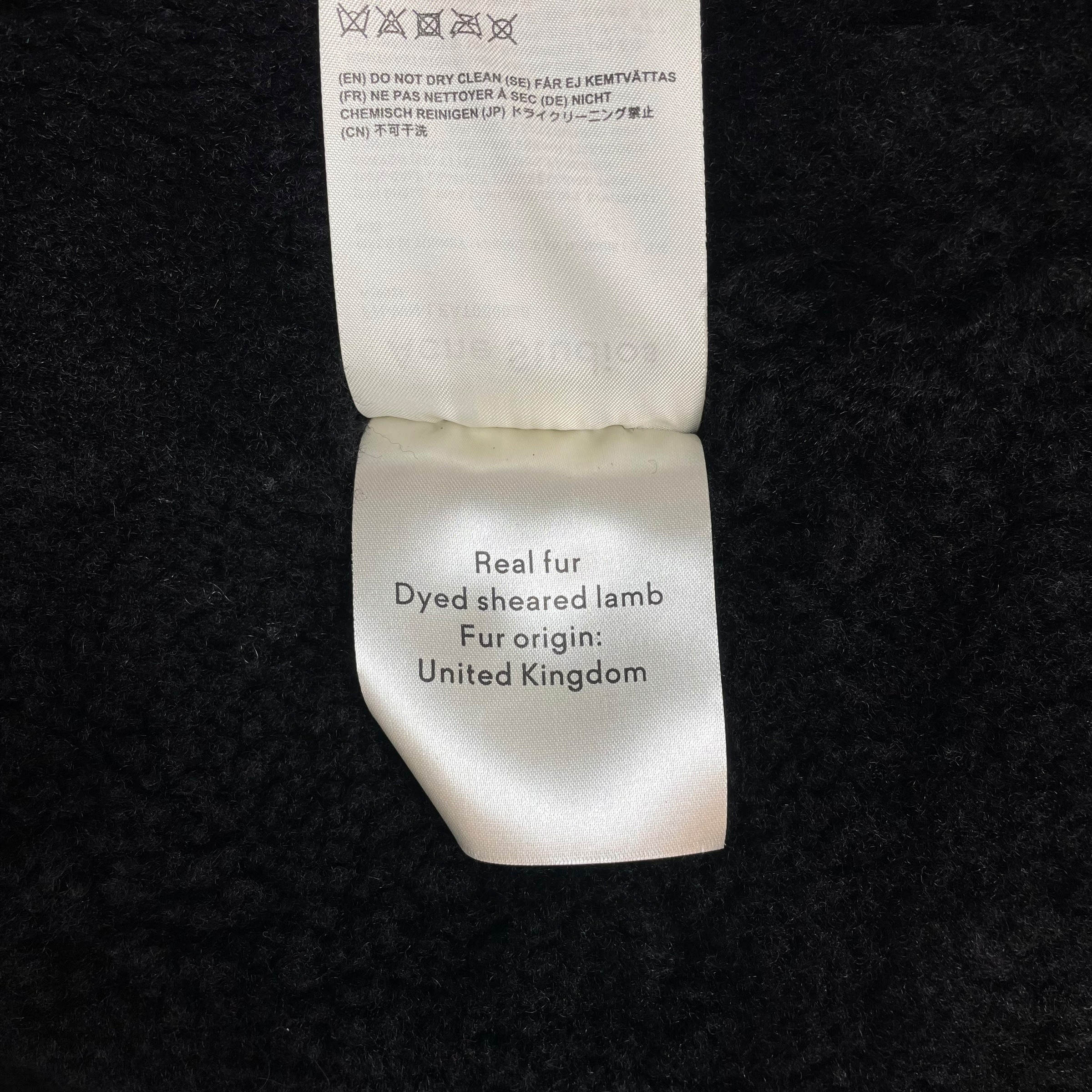 Acne Studios Shearling Fur Jacket Black (Size 36)
