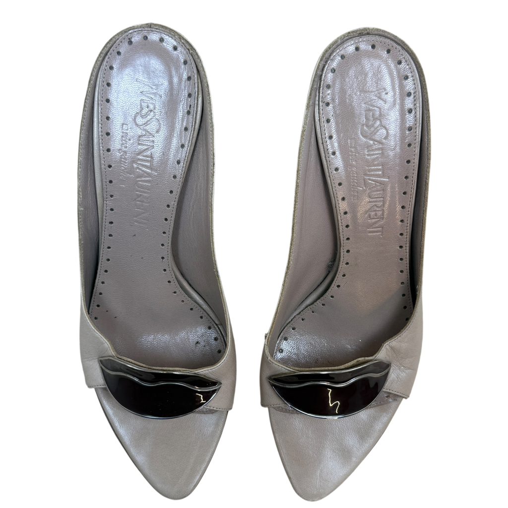 Saint Laurent Tom Ford Era SS2003 Rive Gauche Sandals Taupe (Size EU37)