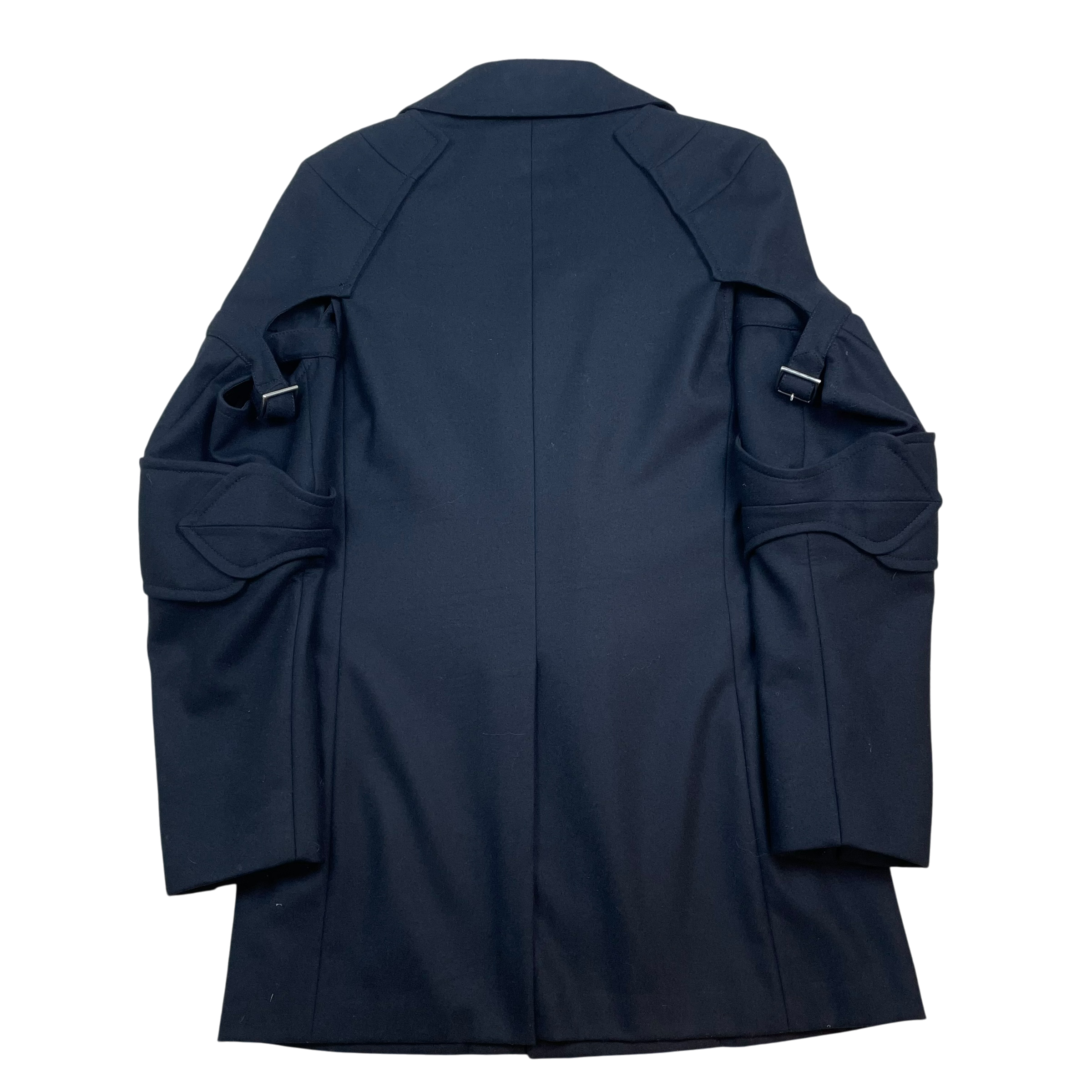 Comme Des Garcons Homme Plus AD2016 Buckle Armour Wool Coat (Size L)