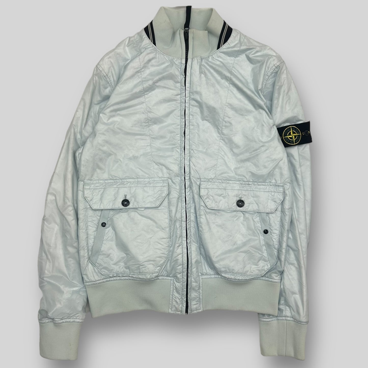 SS2011 Stone Island Rip Stop Bomber Jacket Ice Blue (Fits S/M)