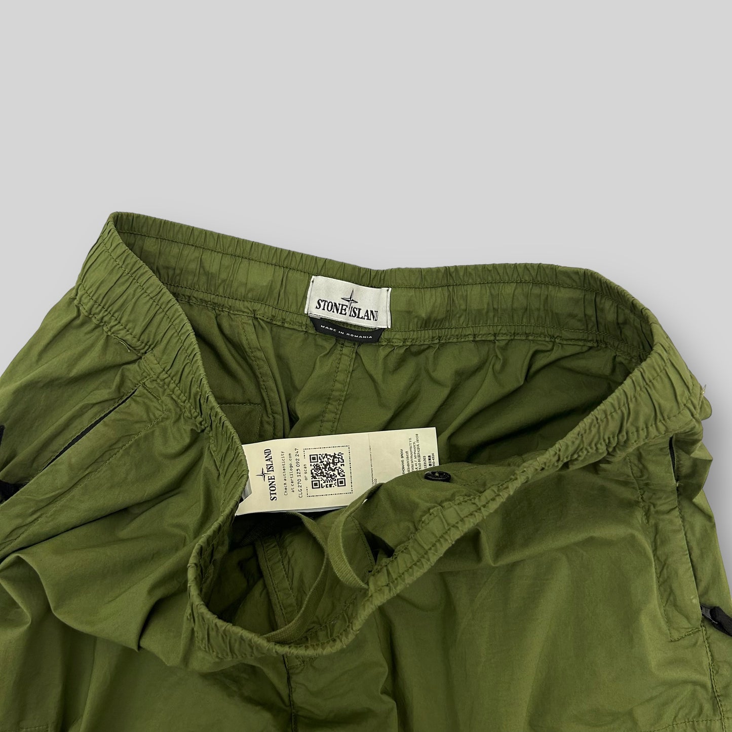 Stone Island RE-T Cargo Pants Olive Green (Size 36”)