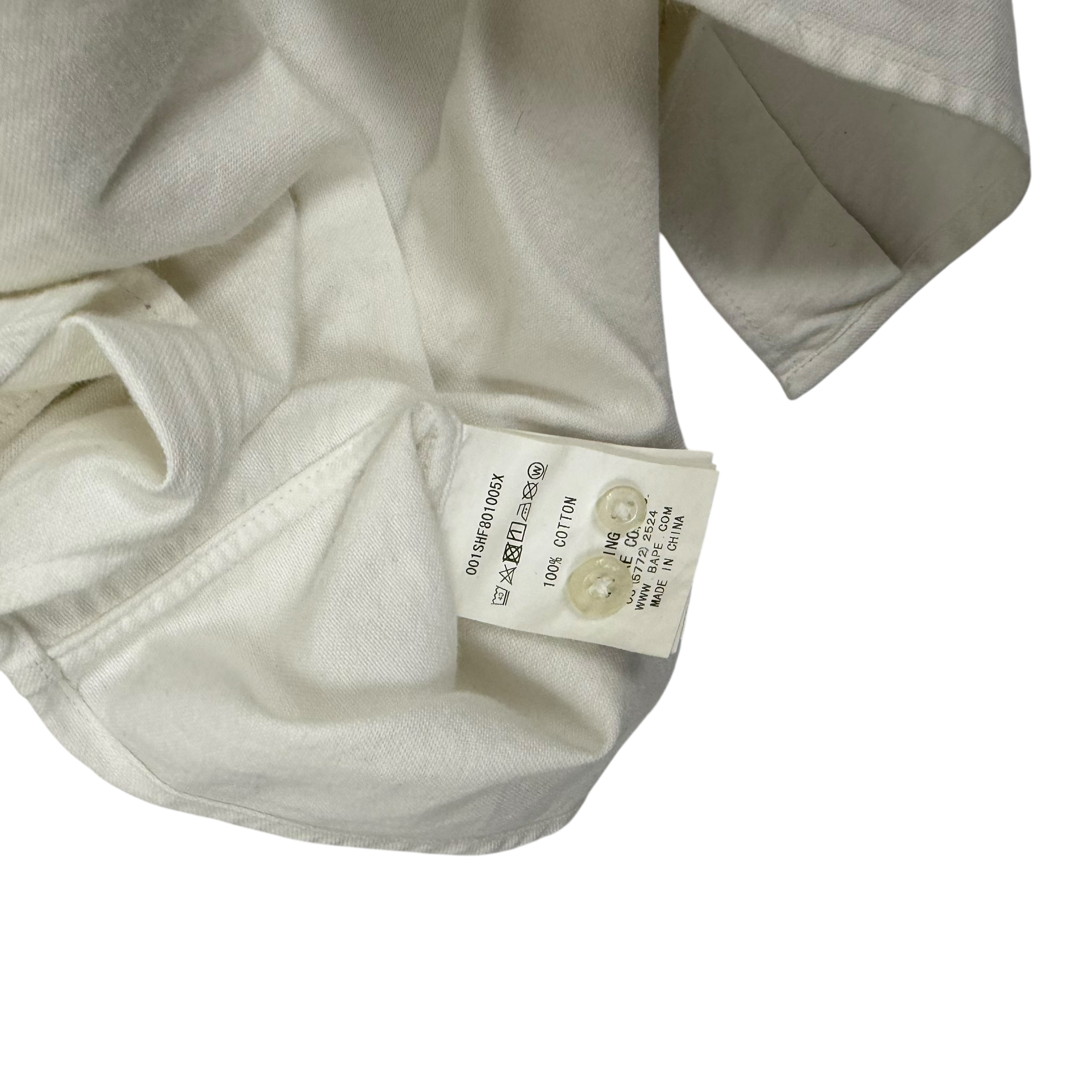 A Bathing Ape (Bape) Busy Works Transit Authority Shirt White (Fits L-XL)