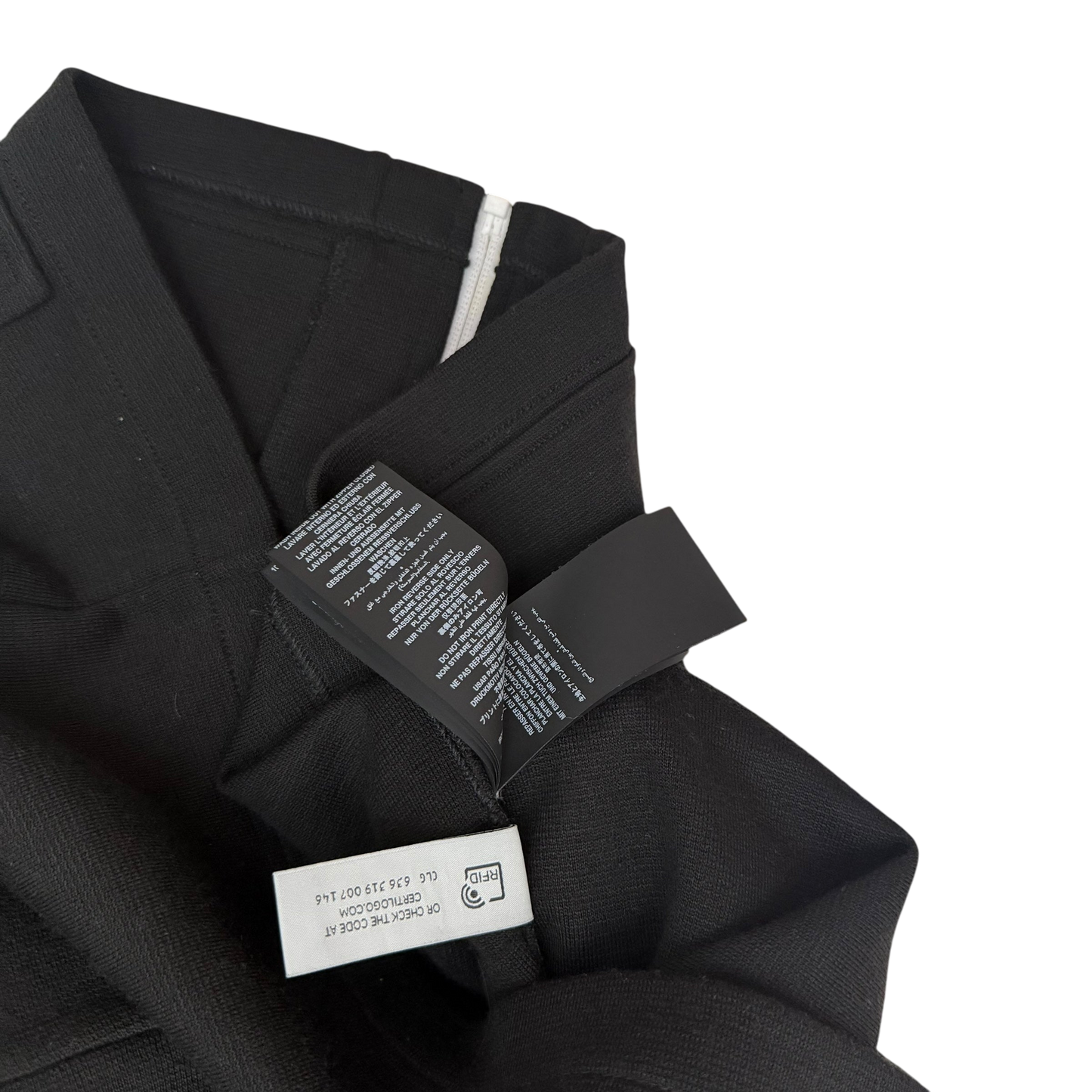 Palm Angels Wool Blend Collar Knit Track Jacket Black/Off White (Size L)