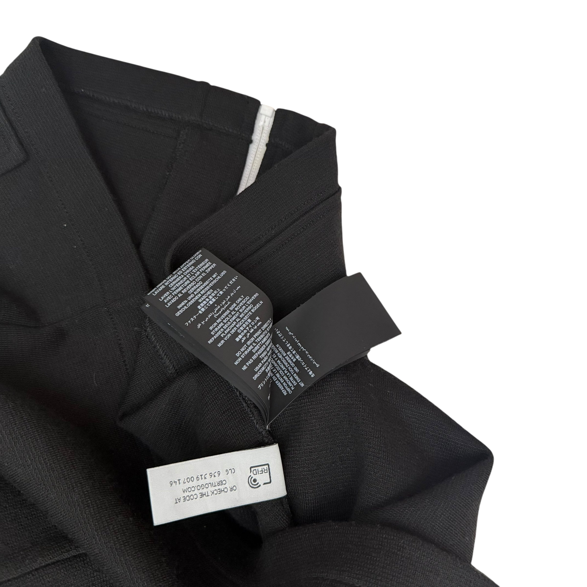 Palm Angels Wool Blend Collar Knit Track Jacket Black/Off White (Size L)