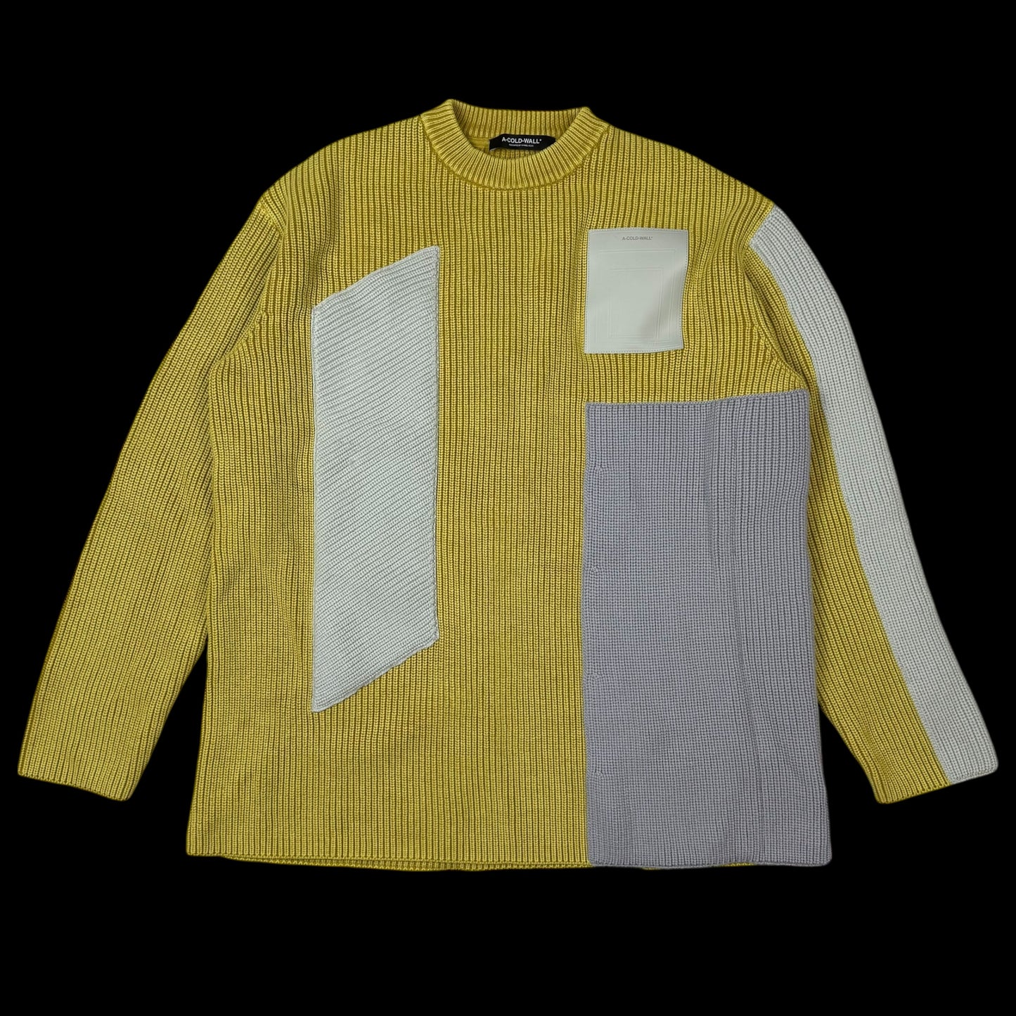 A-Cold-Wall* FW21 Runway Frame Knit Sweatshirt Sulphur Yellow (fits up to L)