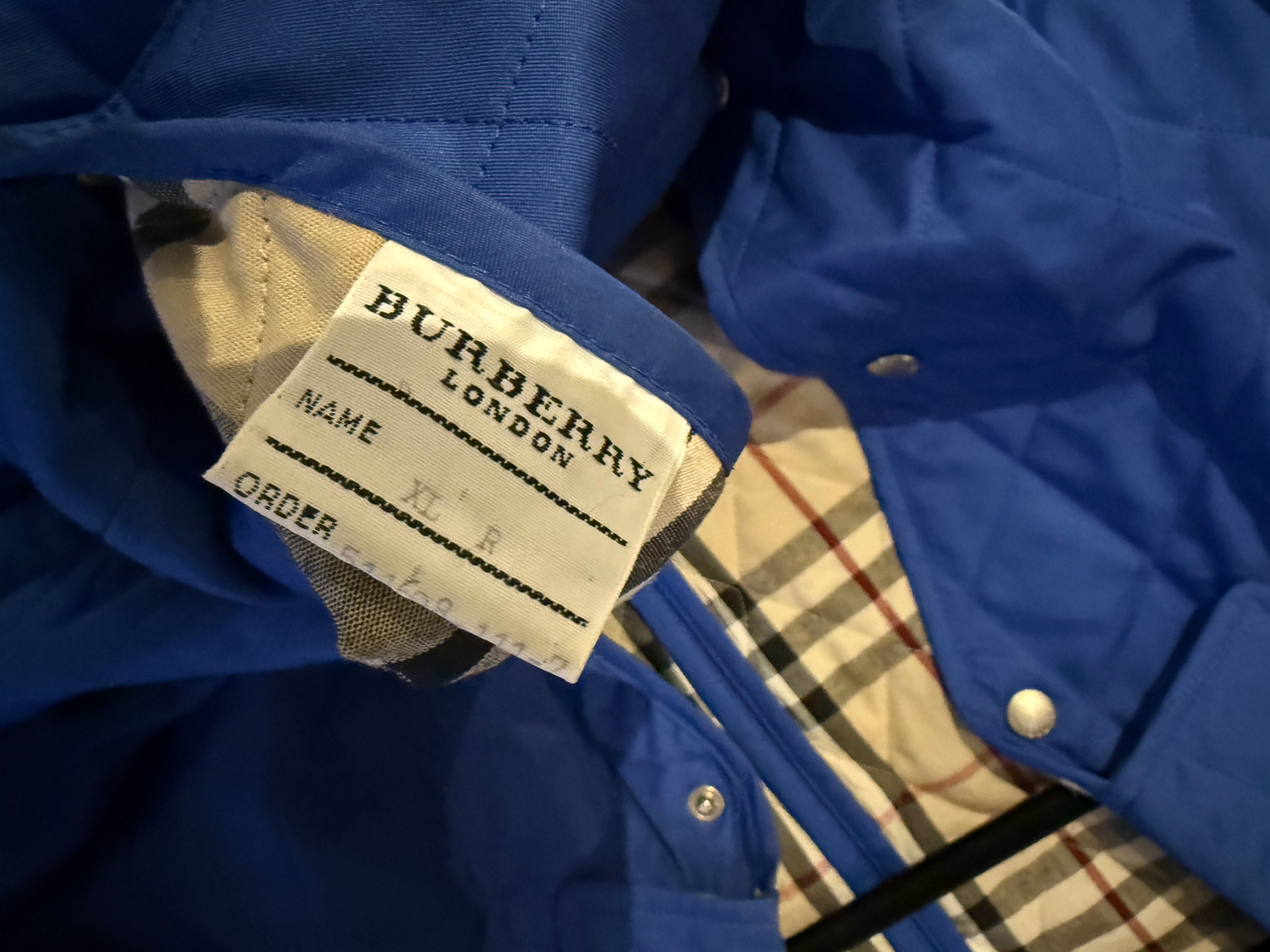 Burberry London Diamond Quilted Jacket Royal Blue (fits L)