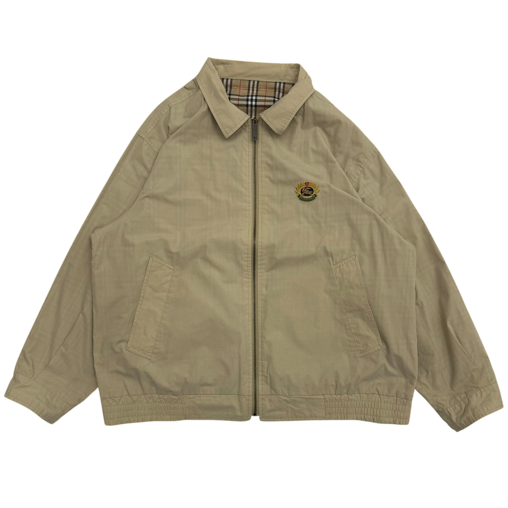 Burberry 90s Nova Check Reversible Harrington Jacket Beige (Fits XL)