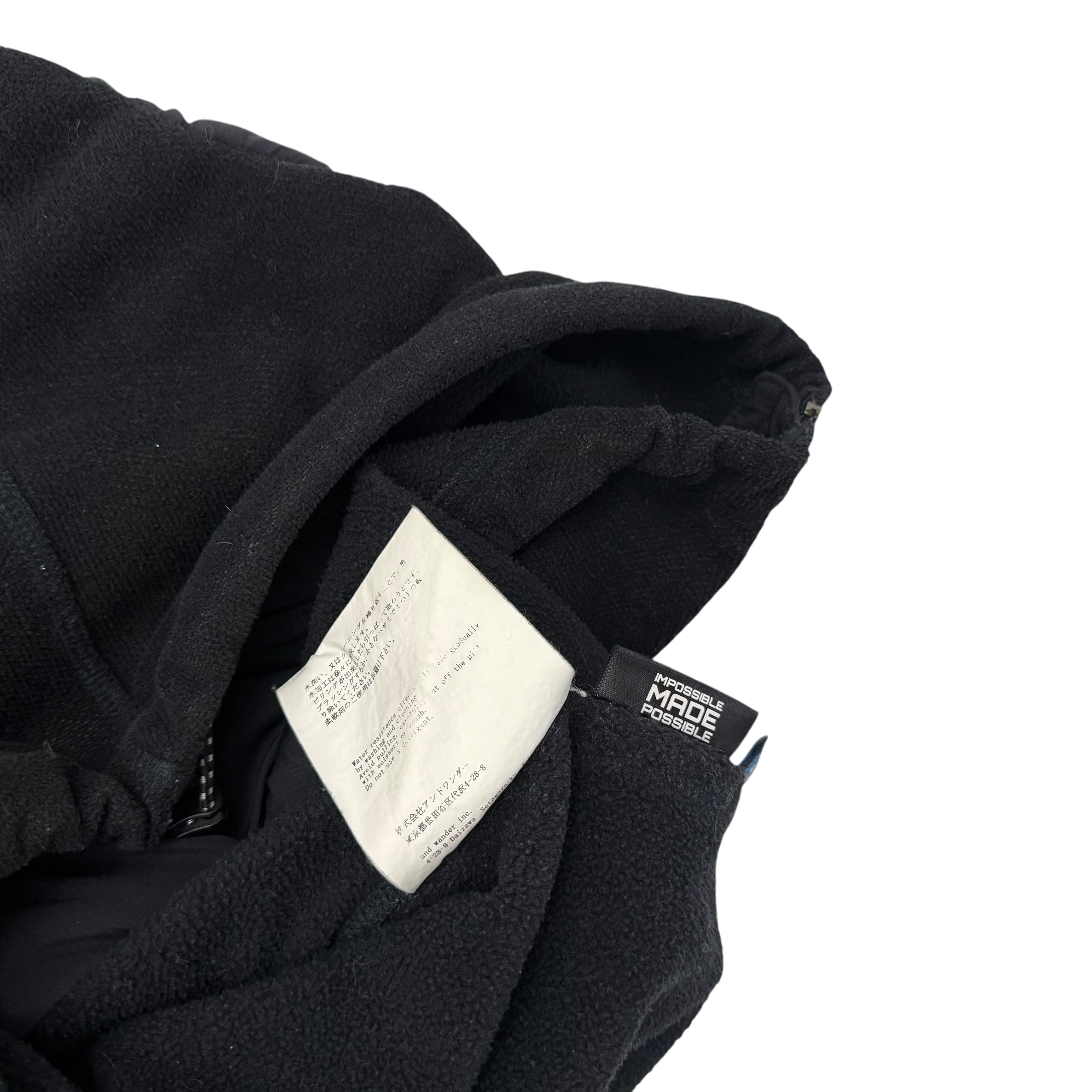 And Wander Top Fleece Jacket Black (Fits M-L)