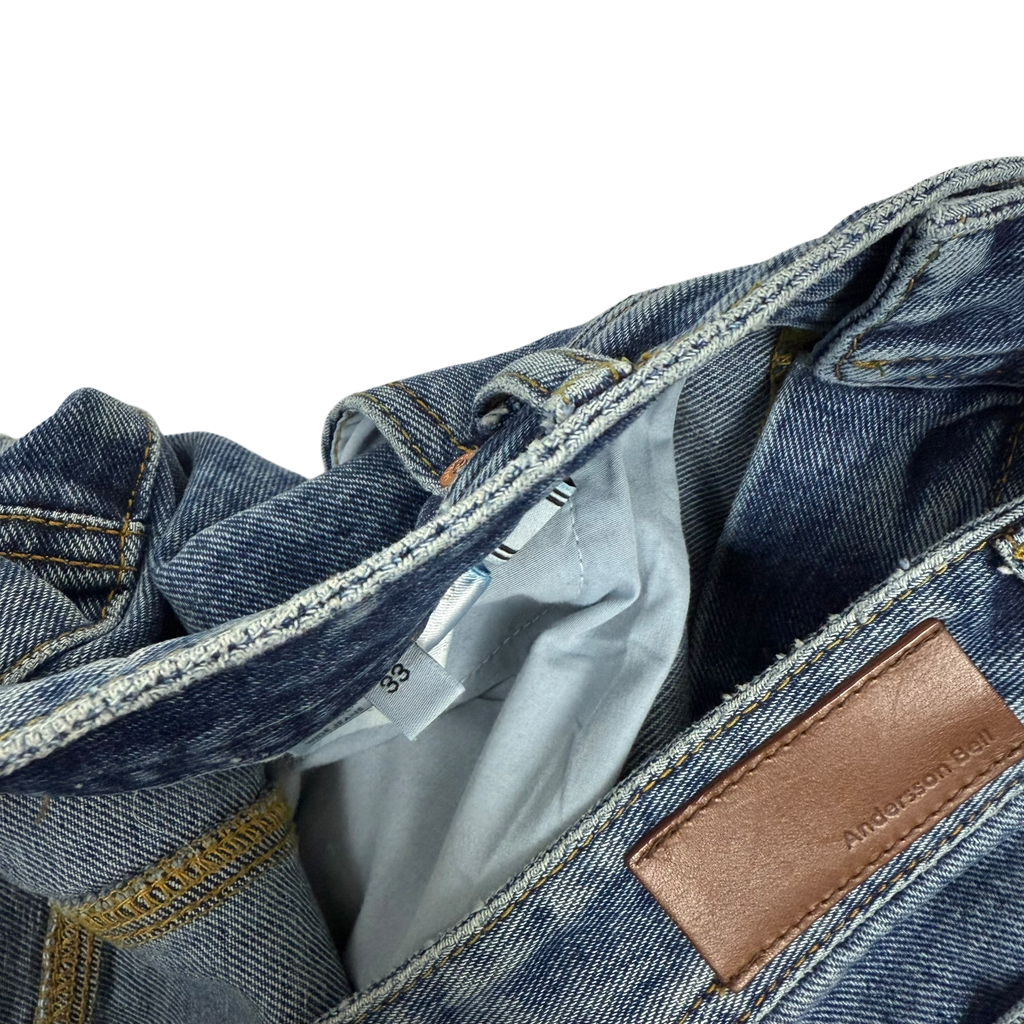 Andersson Bell Brick Curve PanelWide Jeans Blue (Size 33”)