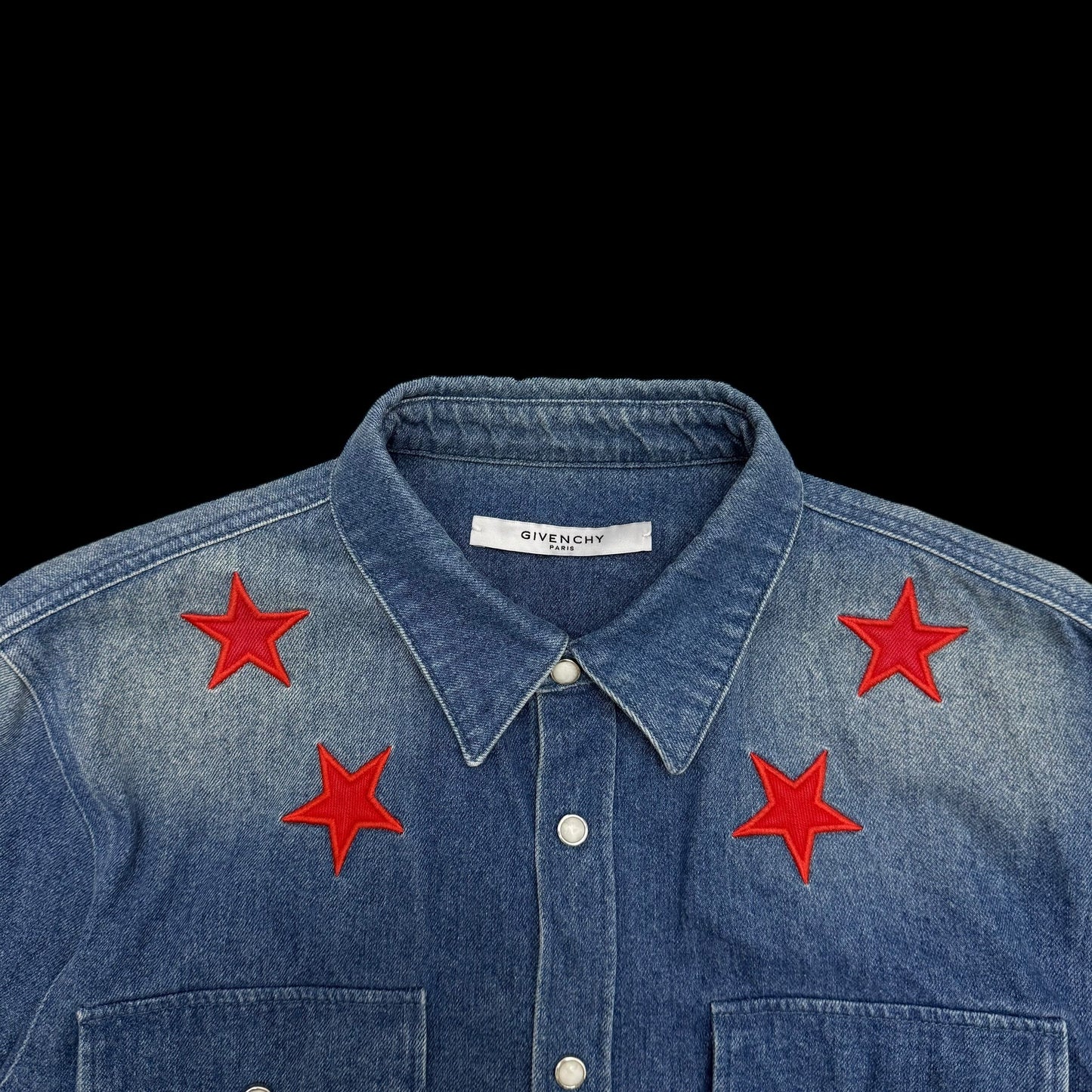 Givency Star Patch Denim Shirt (Fits M-L)
