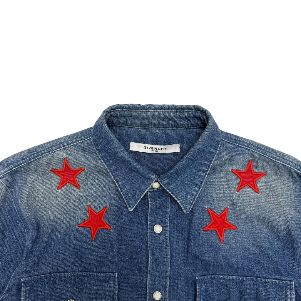 Givenchy Star Patch Denim Shirt (Fits M-L)