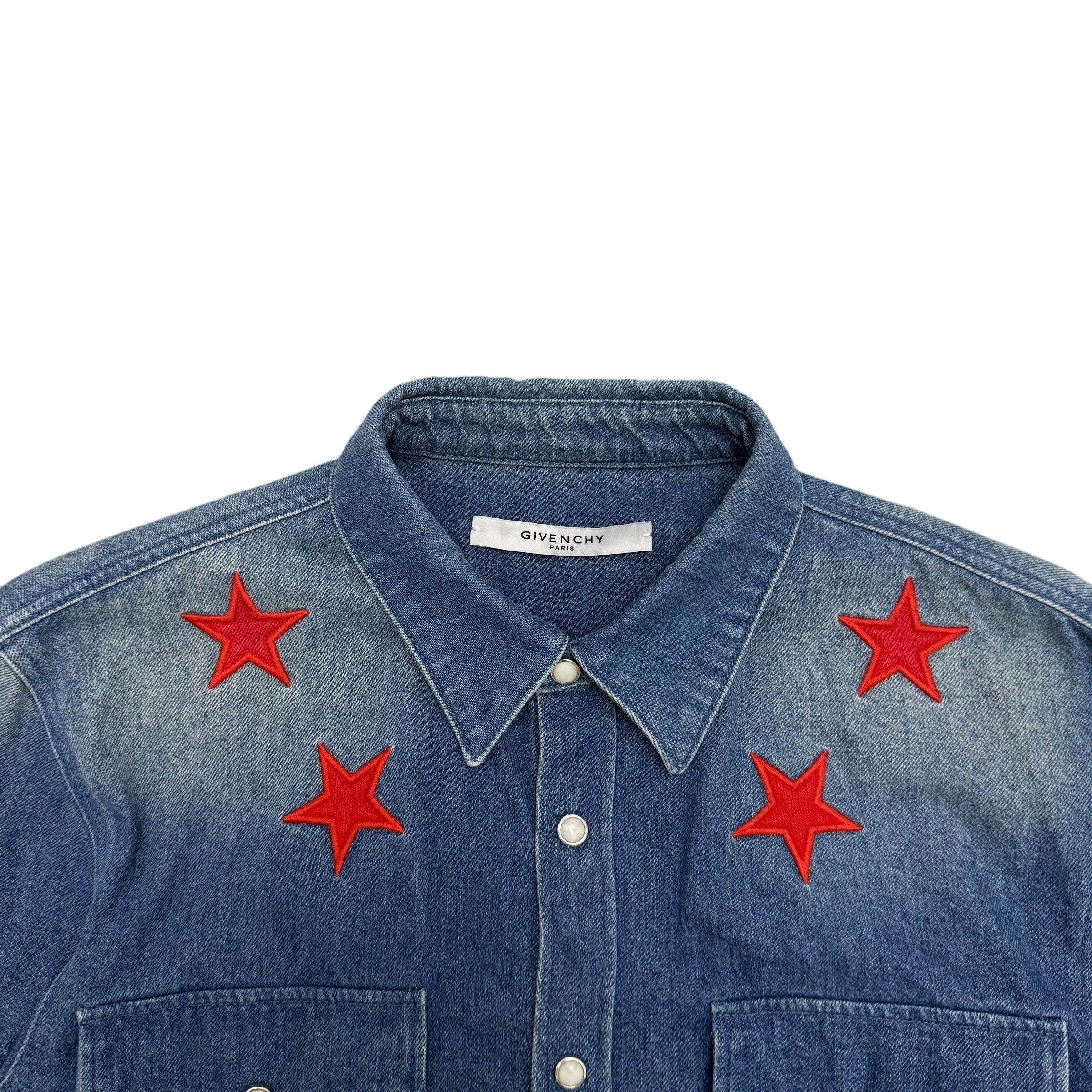 Givenchy Star Patch Denim Shirt (Fits M-L)