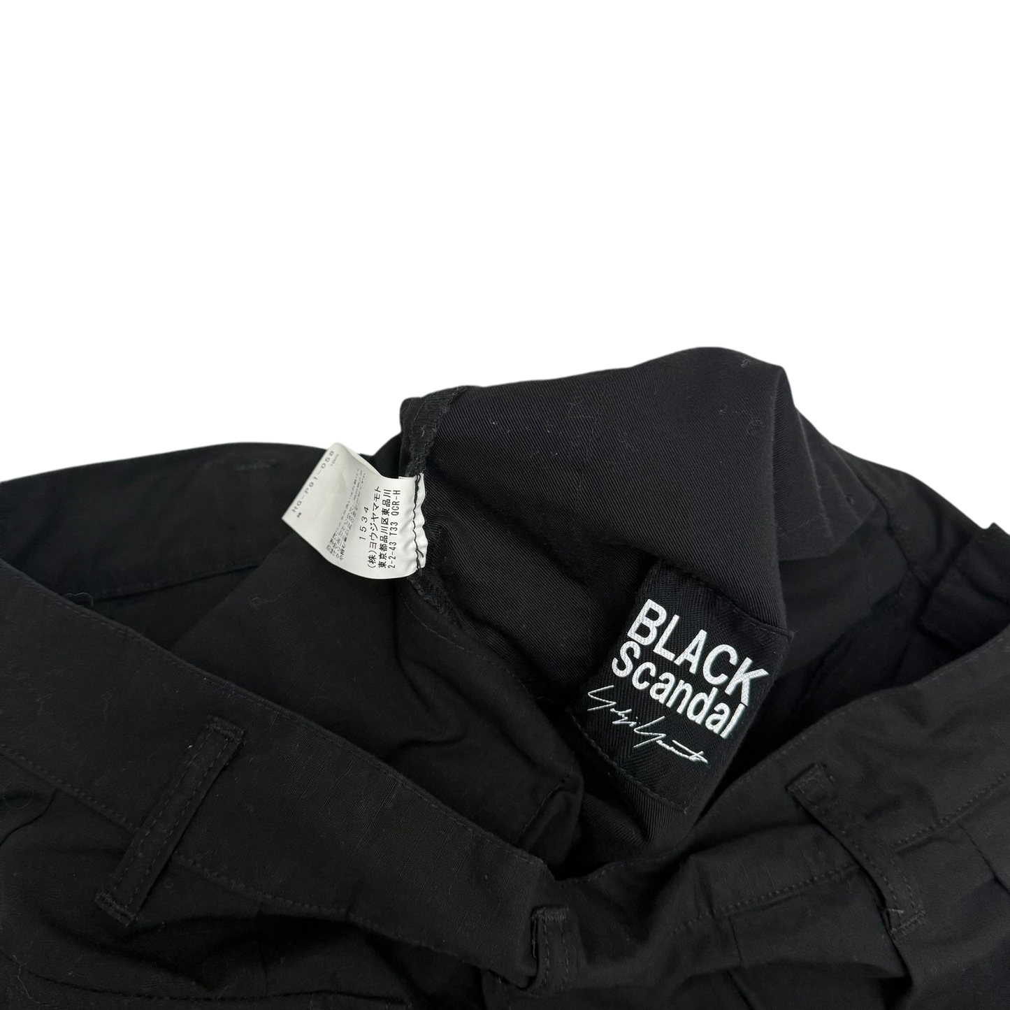 Yohji Yamamoto BLACK Scandal Pleated Wide-Leg Pants Black (Size L)