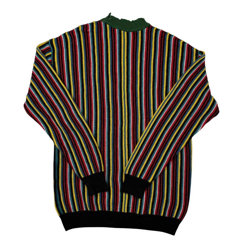 Balenciaga AW18 Oversized Distressed Striped Sweatshirt Multicolour (fits up to XL)