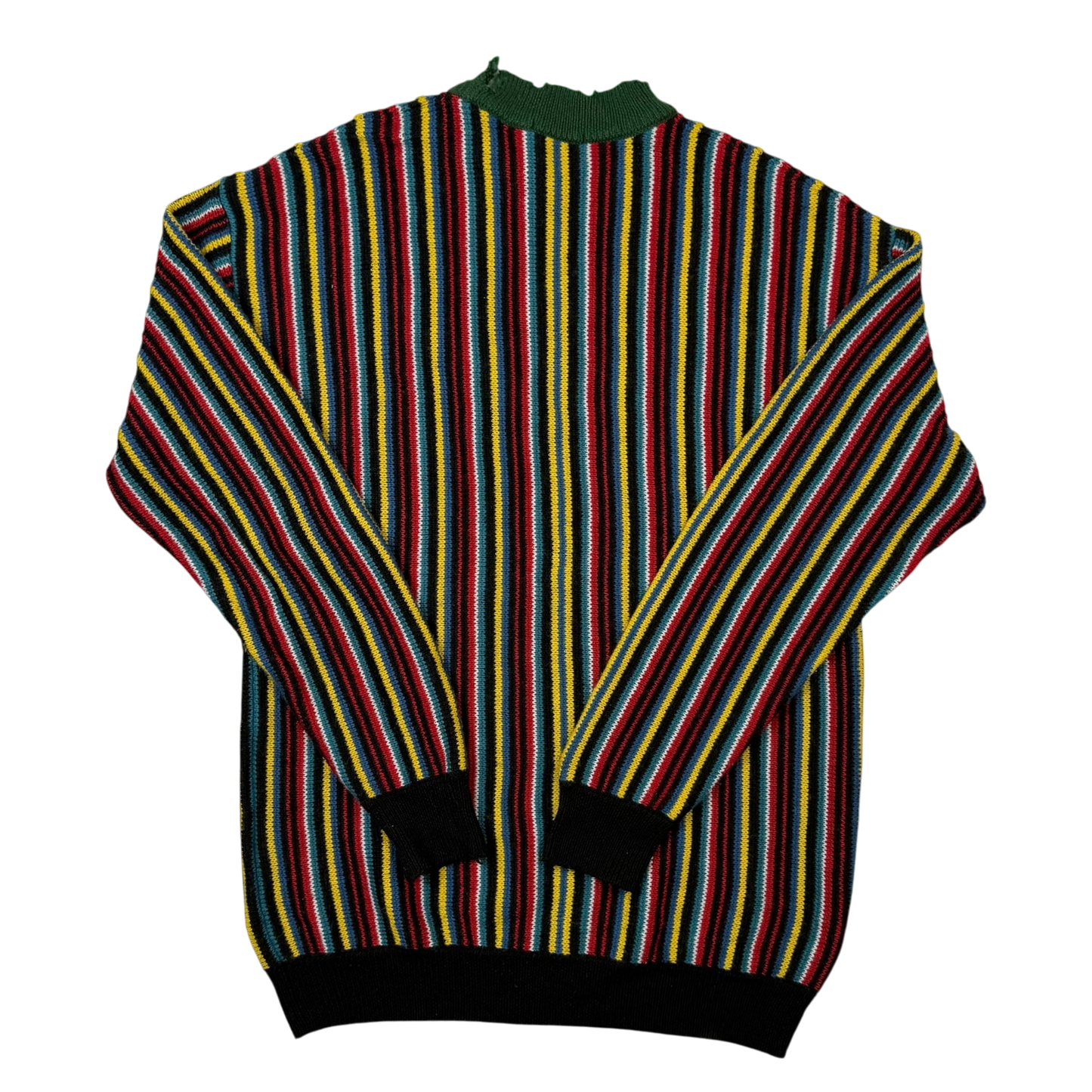 Balenciaga AW18 Oversized Distressed Striped Sweatshirt Multicolour (fits up to XL)