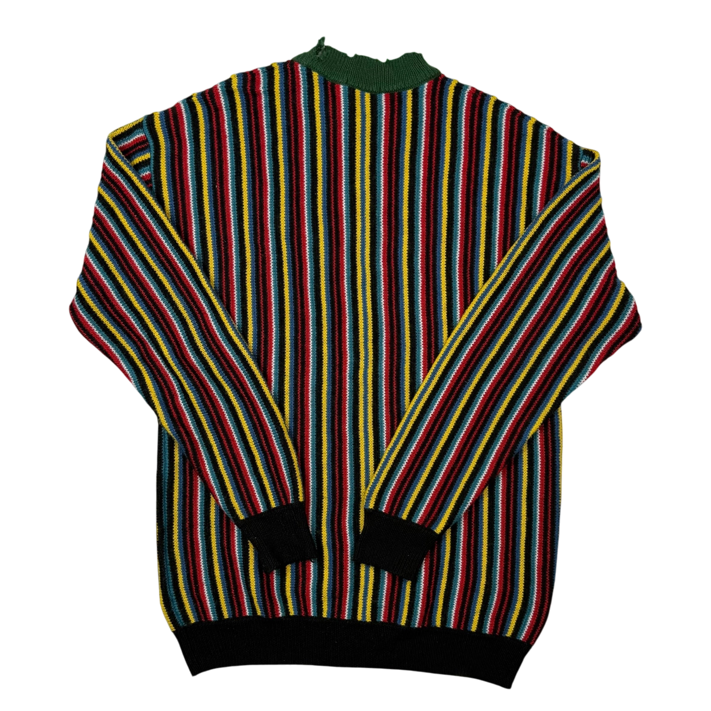 Balenciaga AW18 Oversized Distressed Striped Sweatshirt Multicolour (fits up to XL)