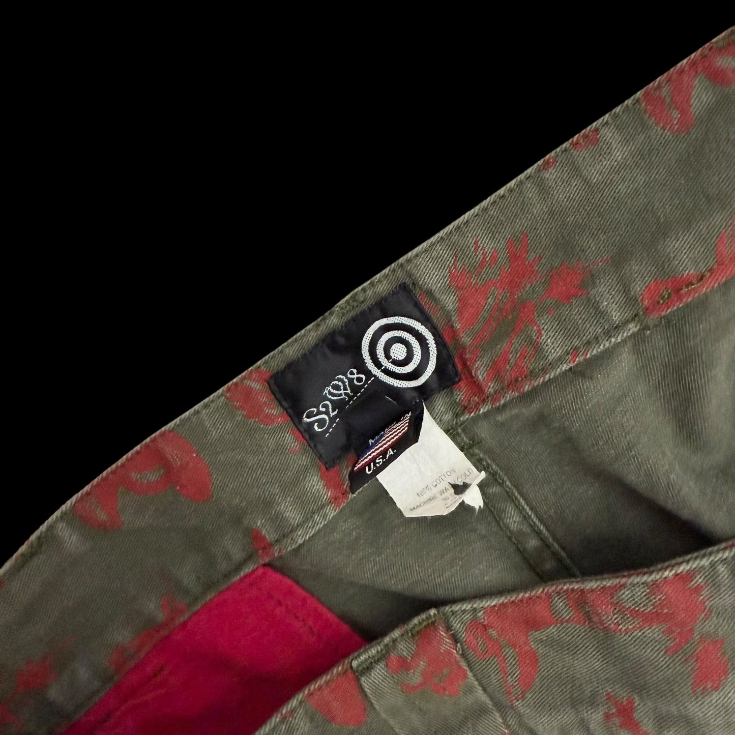South2 West8 Fatigue Pants Green / Red (Size L)