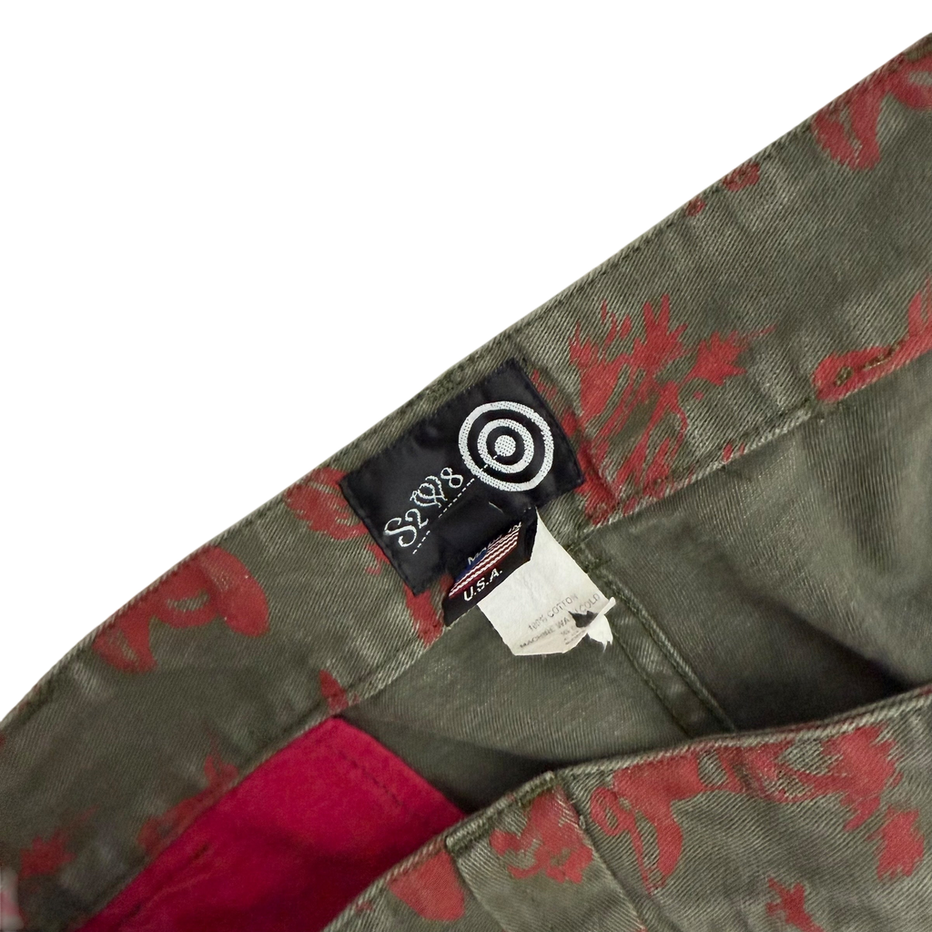 South2 West8 Fatigue Pants Green / Red (Size L)
