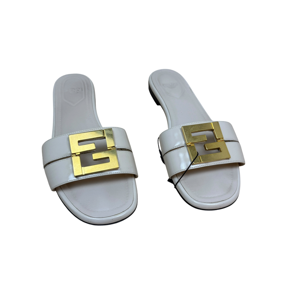 Fendi Leather Sandals White (Size 37.5)