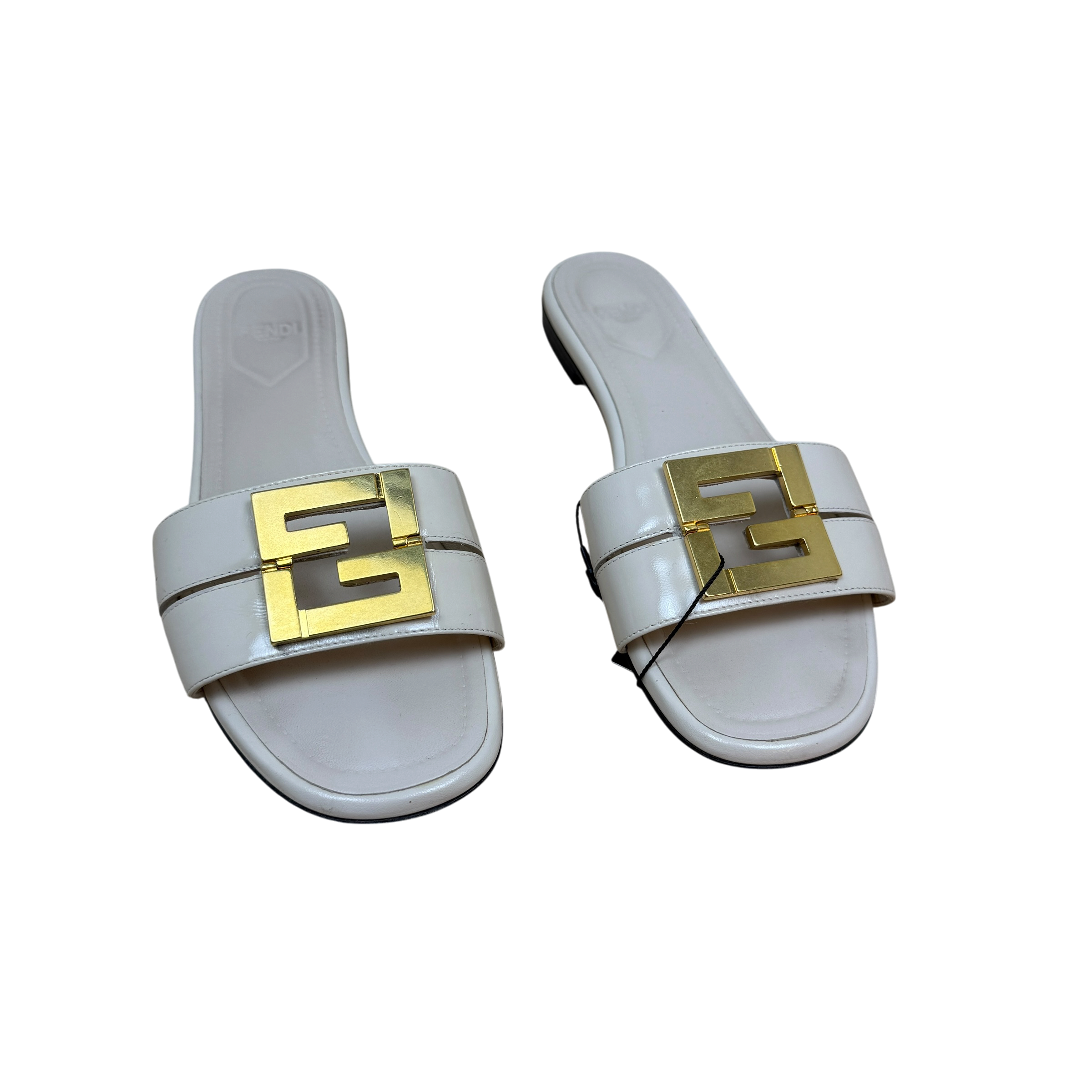 Fendi Leather Sandals White (Size 37.5)