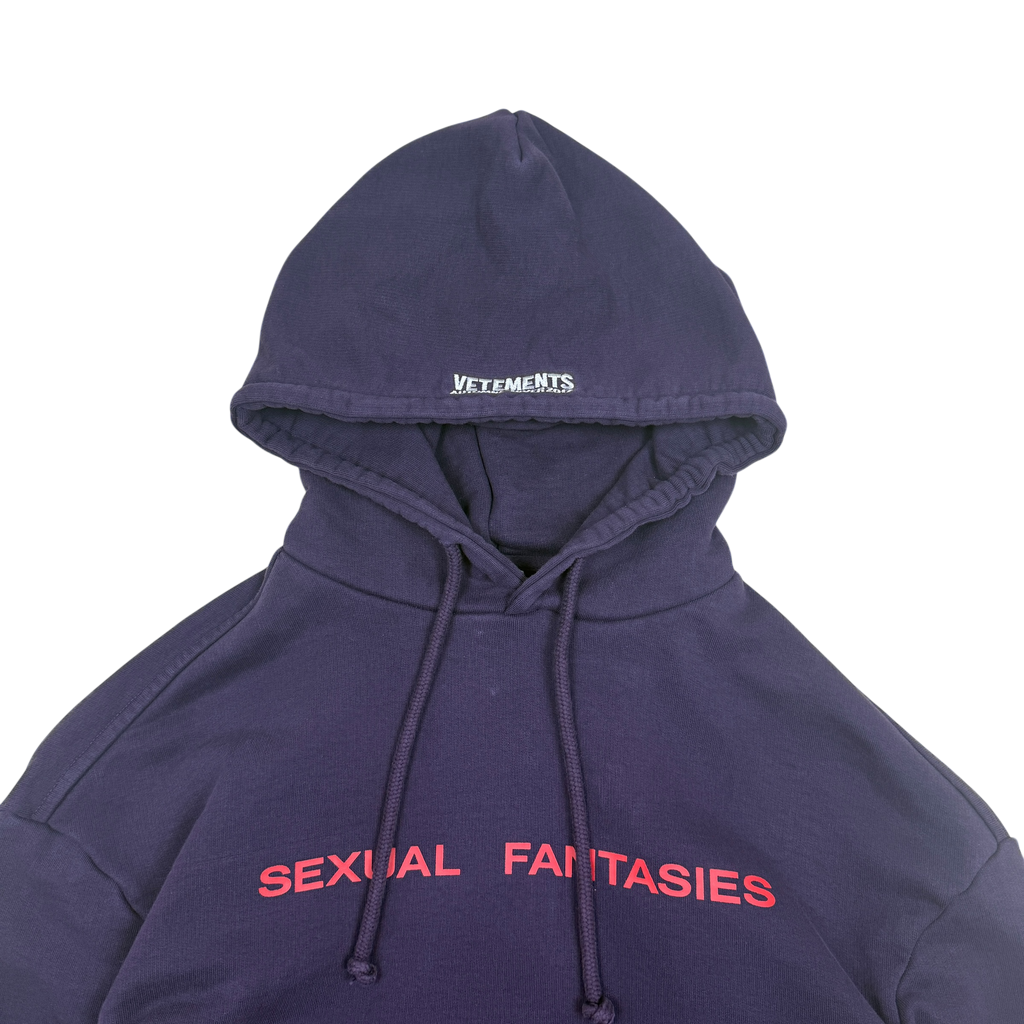 Vetements AW17 ‘Sexual Fantasies’ Oversized Hoodie Purple (Size XS)