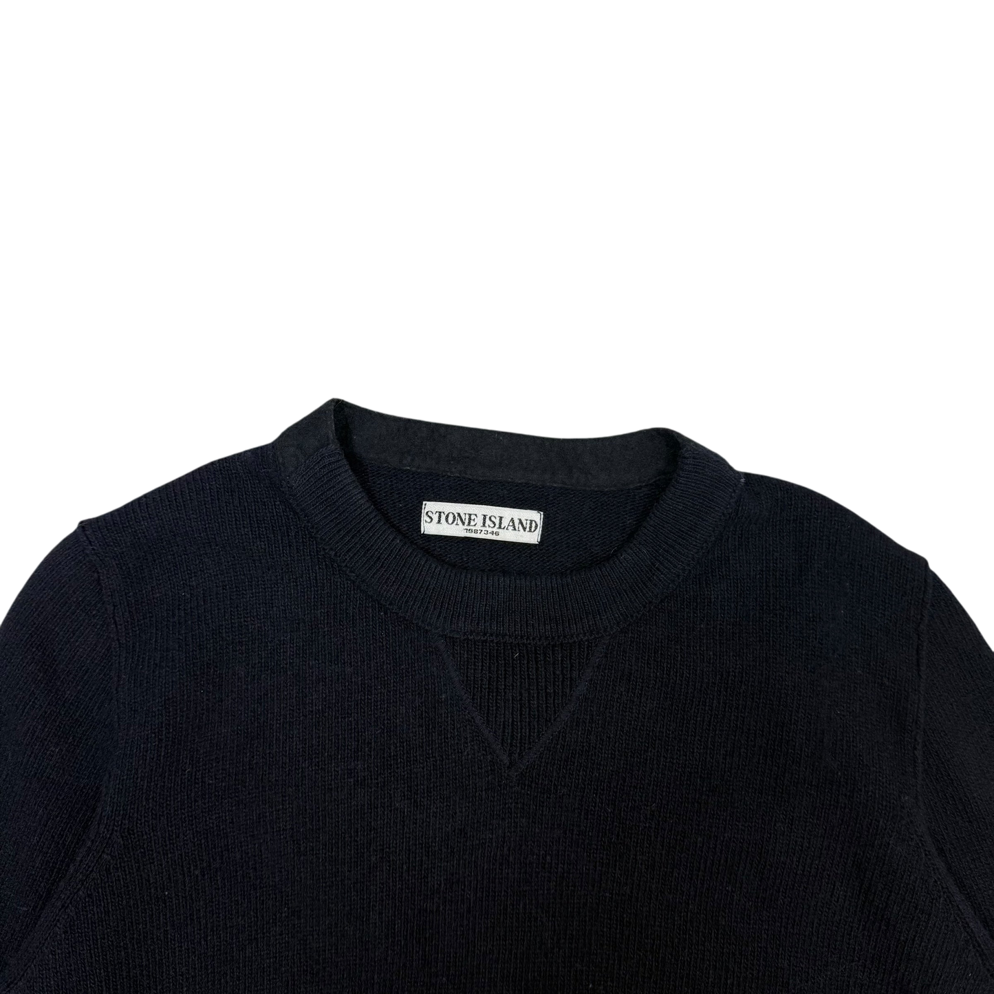 Stone Island AW10 Wool Blend Knit Sweatshirt Dark Navy (Size M)
