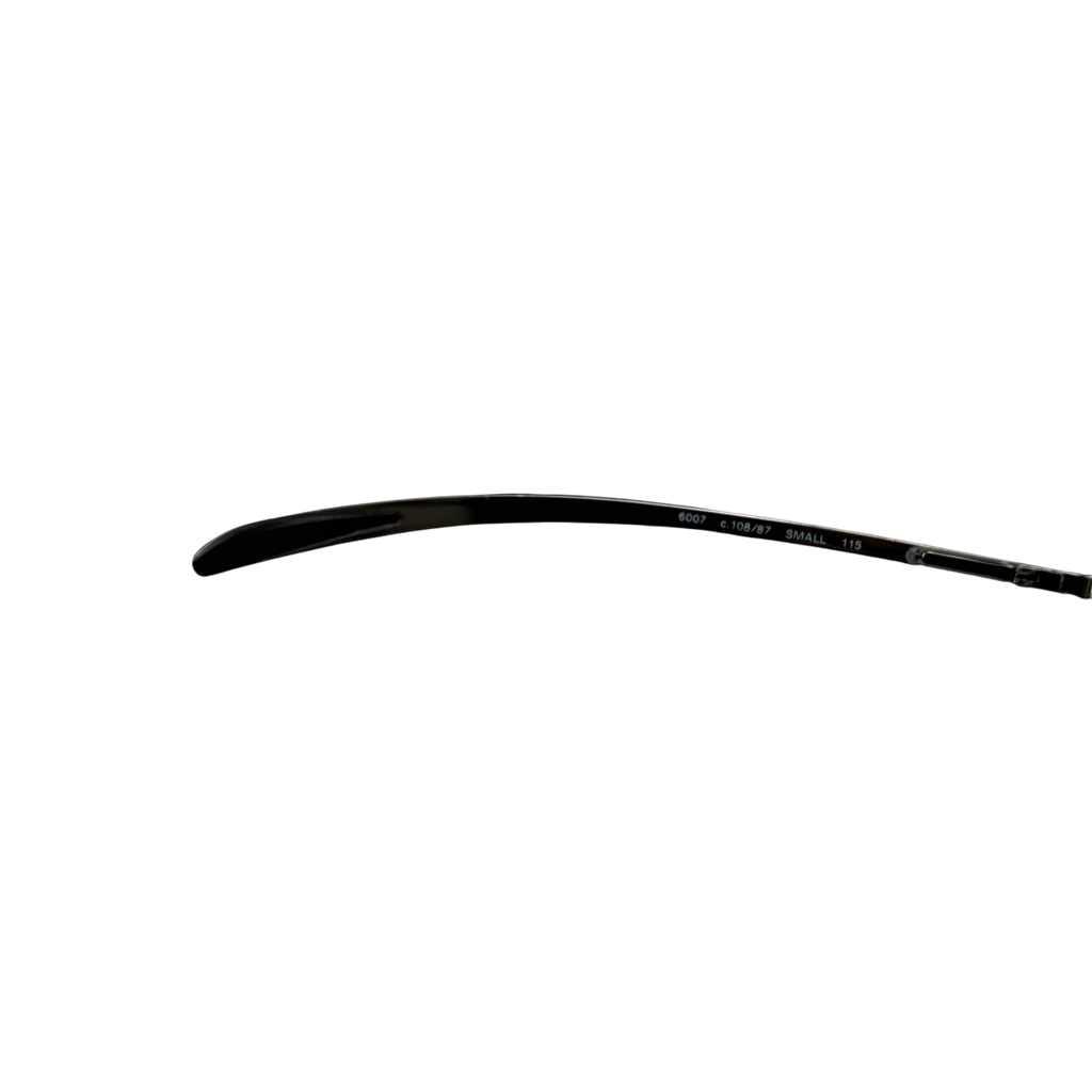 Chanel Rimless Shield Sunglasses Black/Petrol Blue