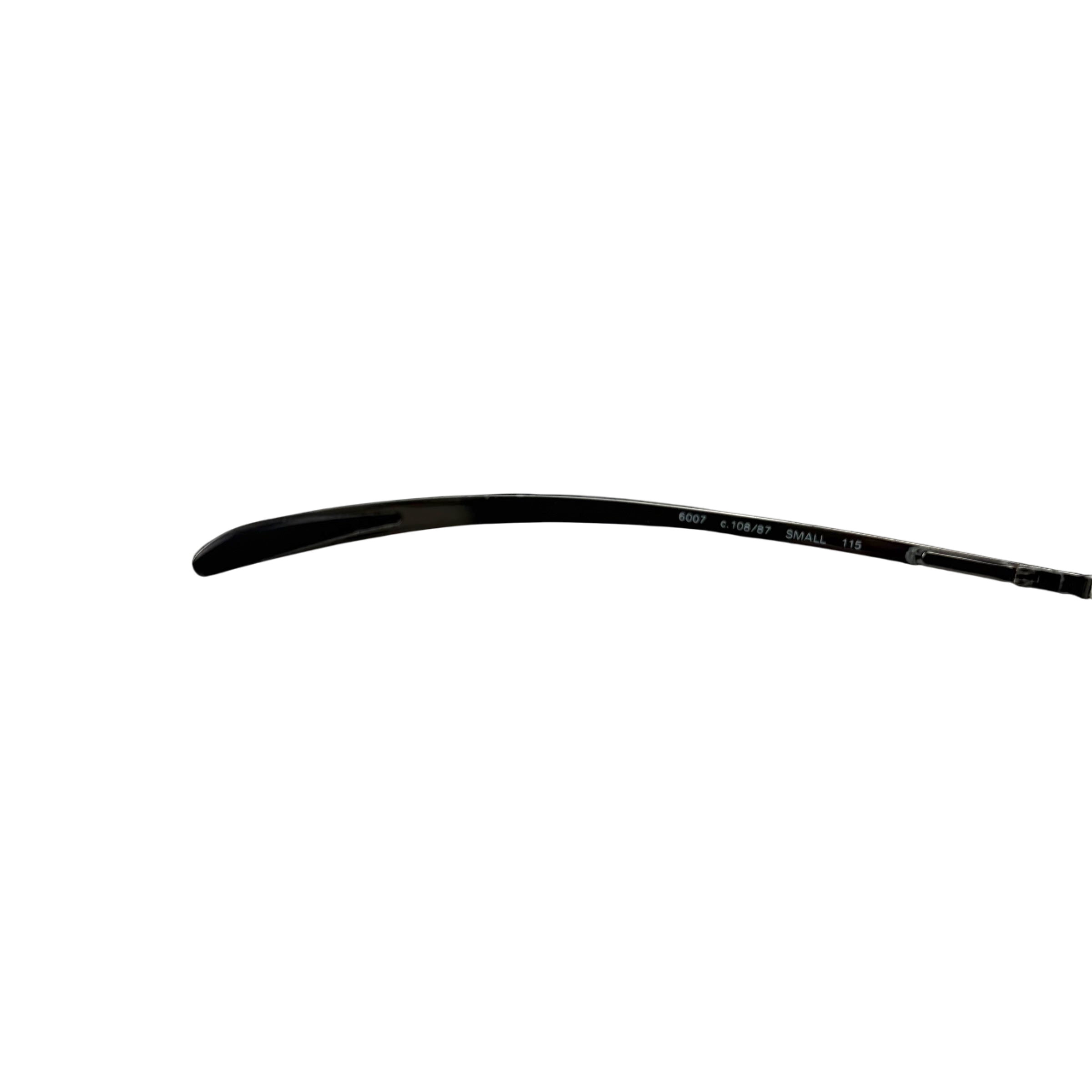 Chanel Rimless Shield Sunglasses Black/Petrol Blue