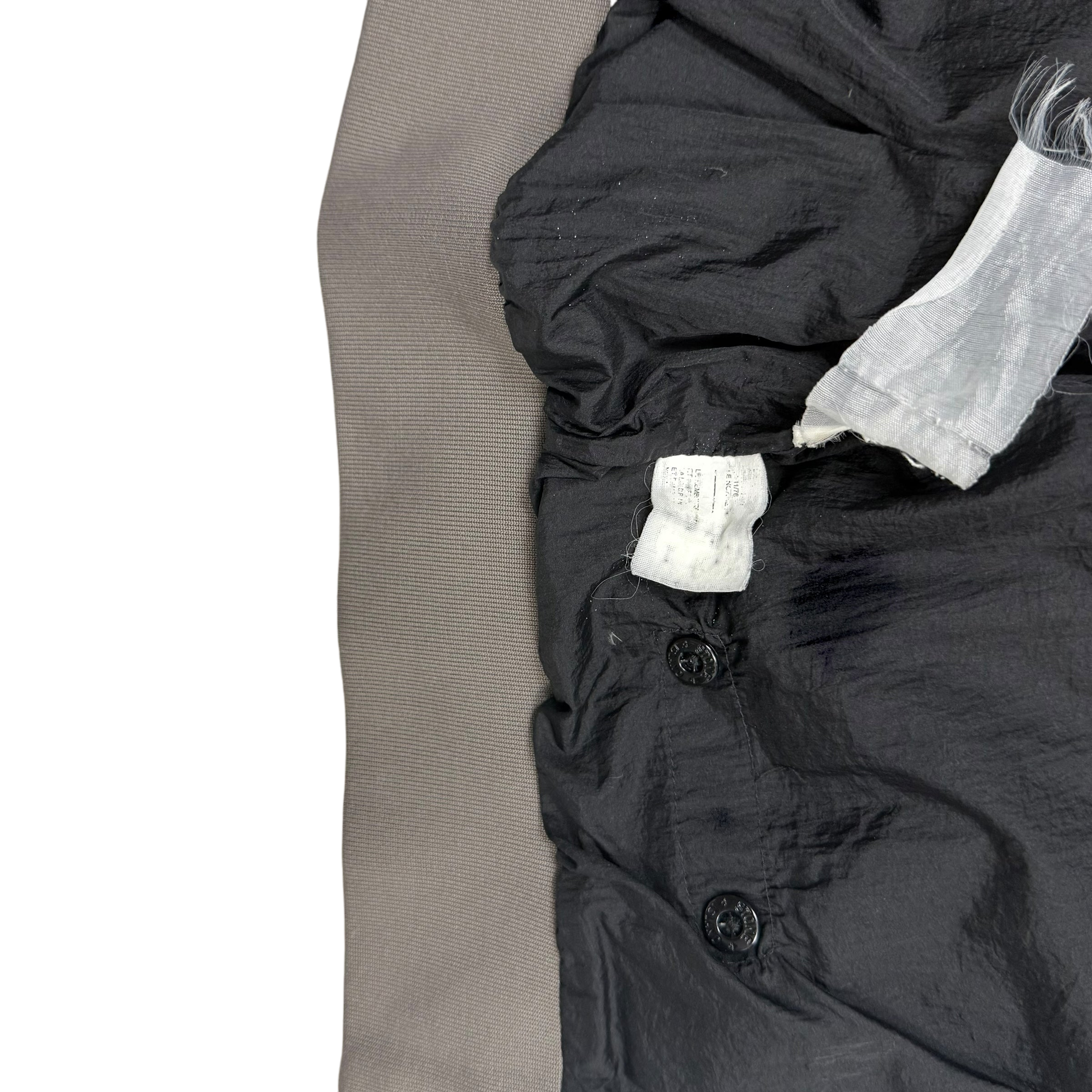 Stone Island AW 2011 Opaque Nylon Tela Down Jacket Grey/Khaki (Size L)