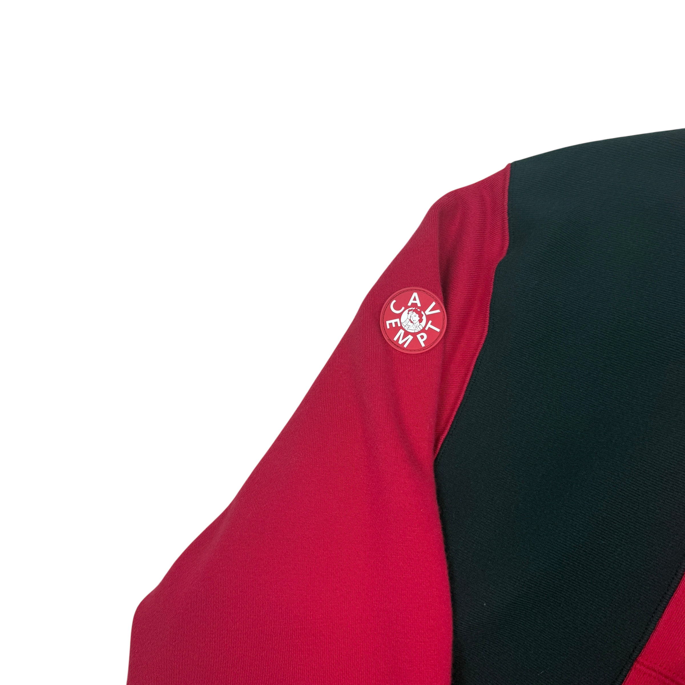 Cav Empt 2018 Ribbed Panel Hoodie Red (Fits L-XL)