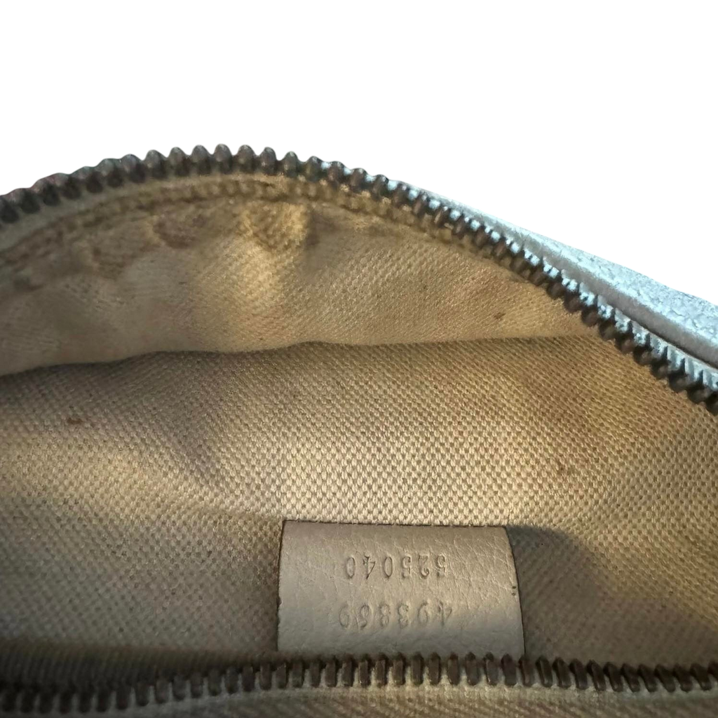 Gucci Logo Print Grained Calfskin Waist Bag