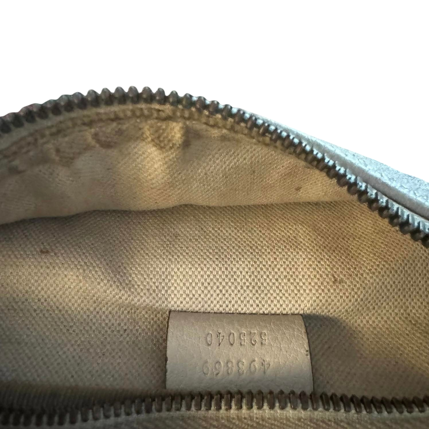 Gucci Logo Print Grained Calfskin Waist Bag